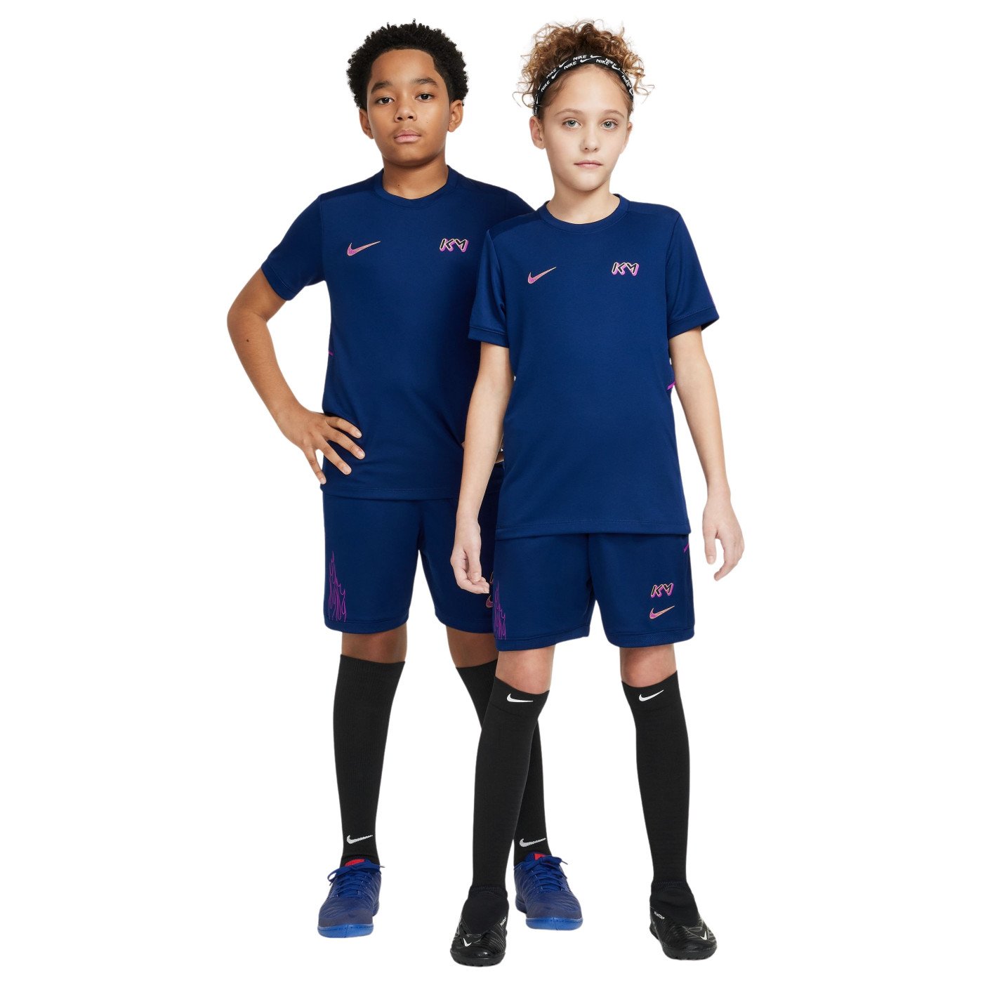 Ensemble d'entraînement Nike Kylian Mbappé Academy 25 2025-2026 pour Enfants Bleu Foncé Doré