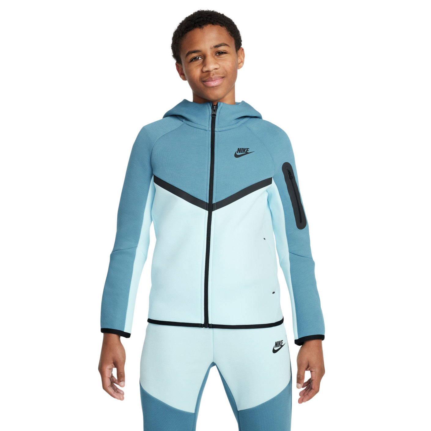 Nike Tech Fleece Sportswear Vest Kids Turquoise Lichtblauw Zwart