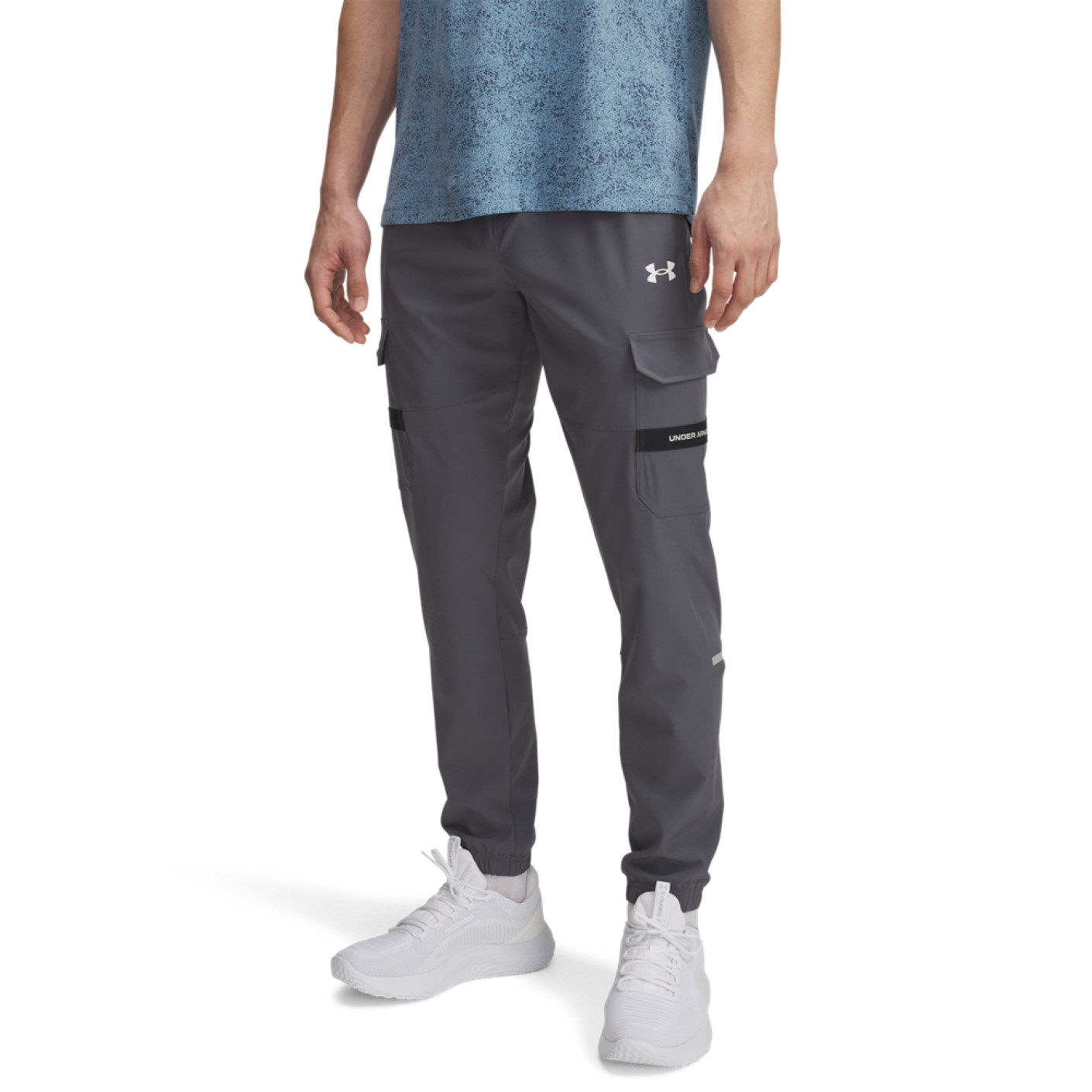 Pantalon cargo en tissu utilitaire Under Armour Tech gris blanc noir