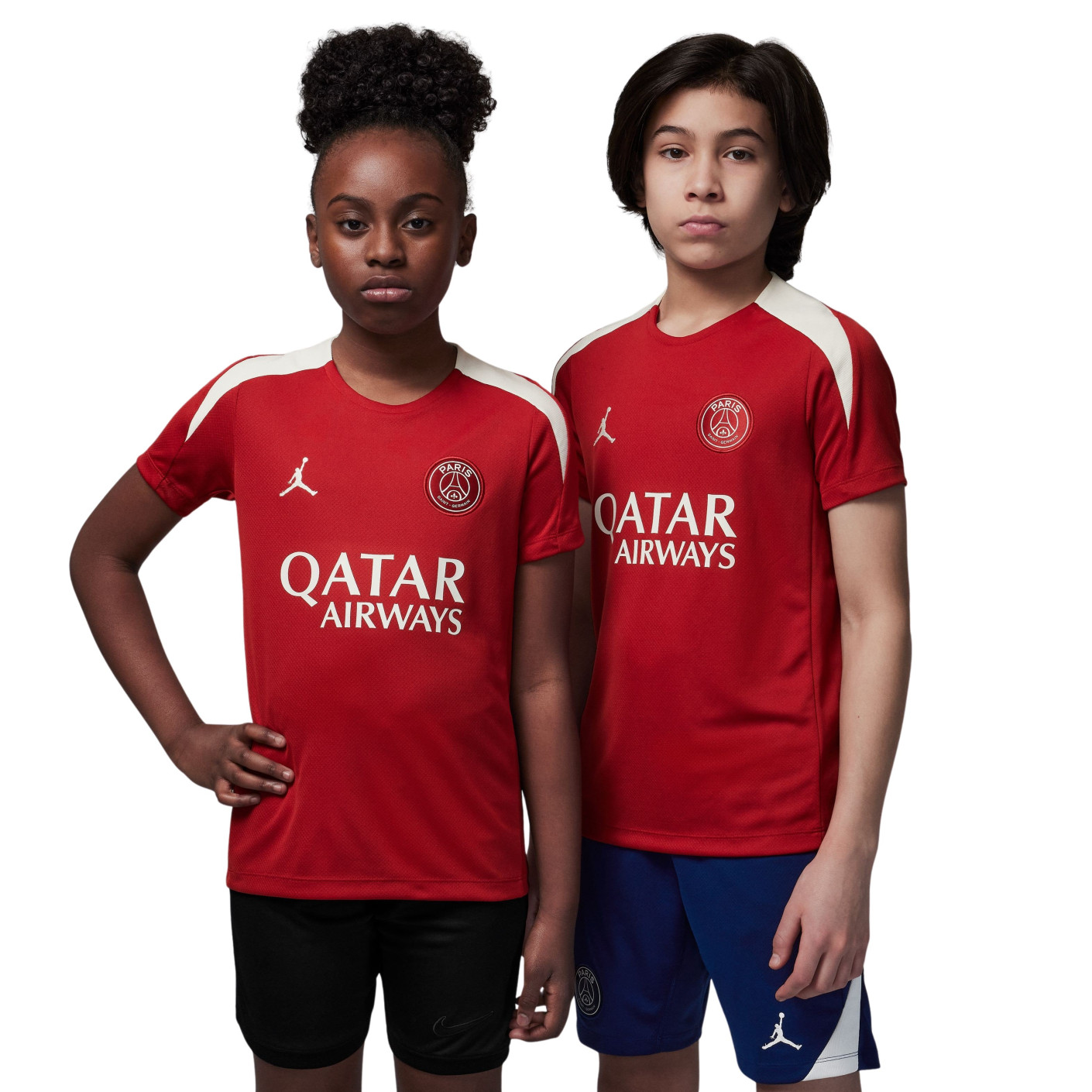 Nike Paris Saint-Germain x Jordan Strike Trainingsshirt 2024-2025 Kids Rood Wit