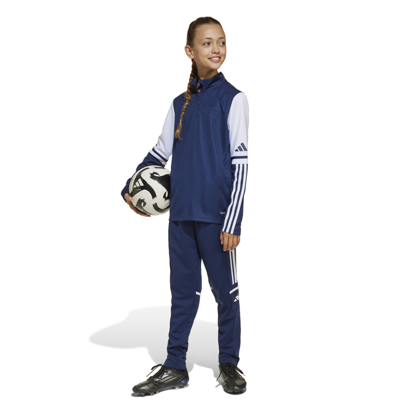 adidas Squadra 25 Trainingspak 1/4-Zip Kids Donkerblauw Wit