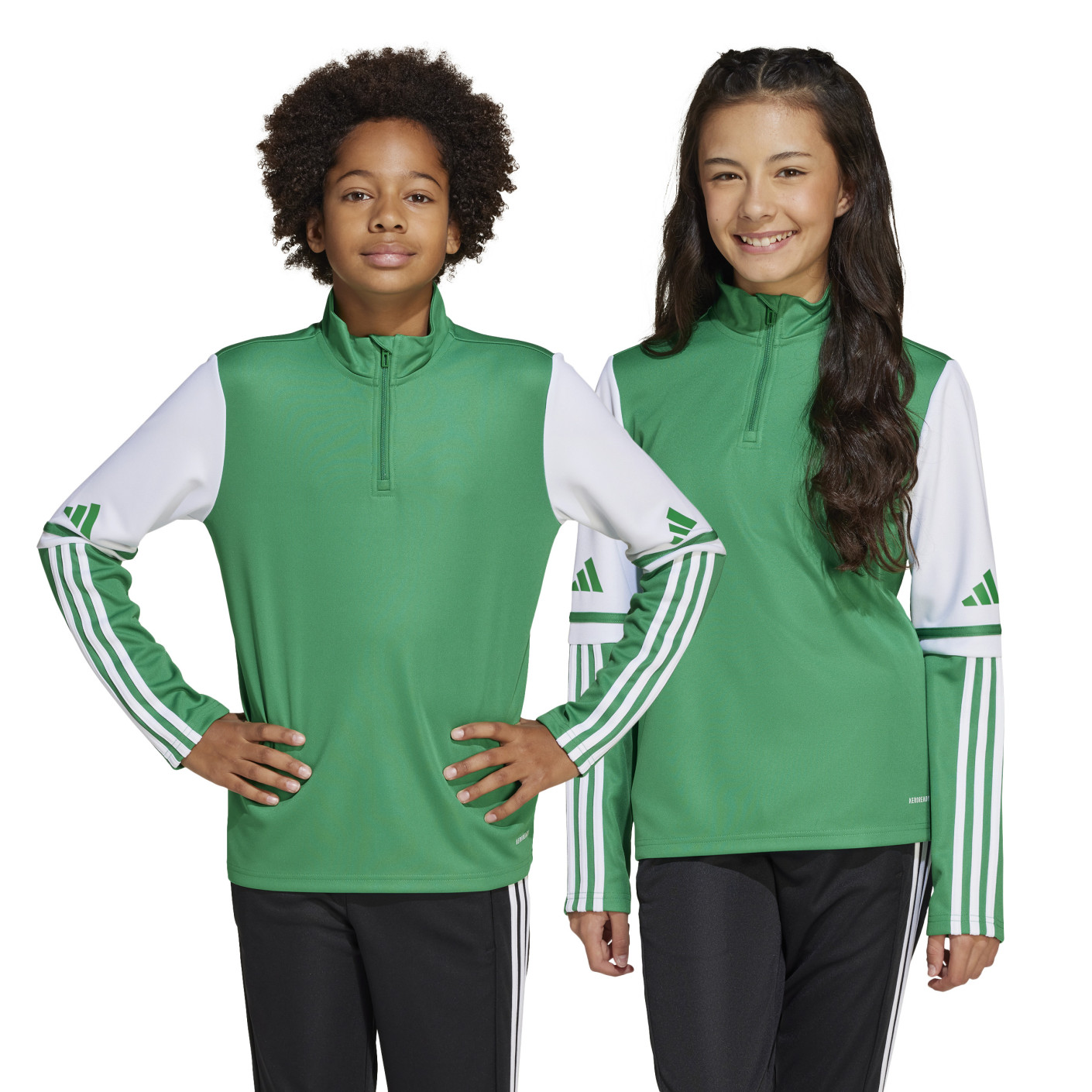 adidas Squadra 25 Trainingstrui 1/4-Zip Kids Groen Wit