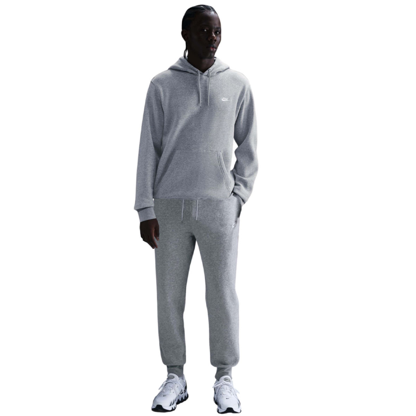Nike Sportswear Club Fleece Survêtement de Jogging à Capuche Gris Blanc