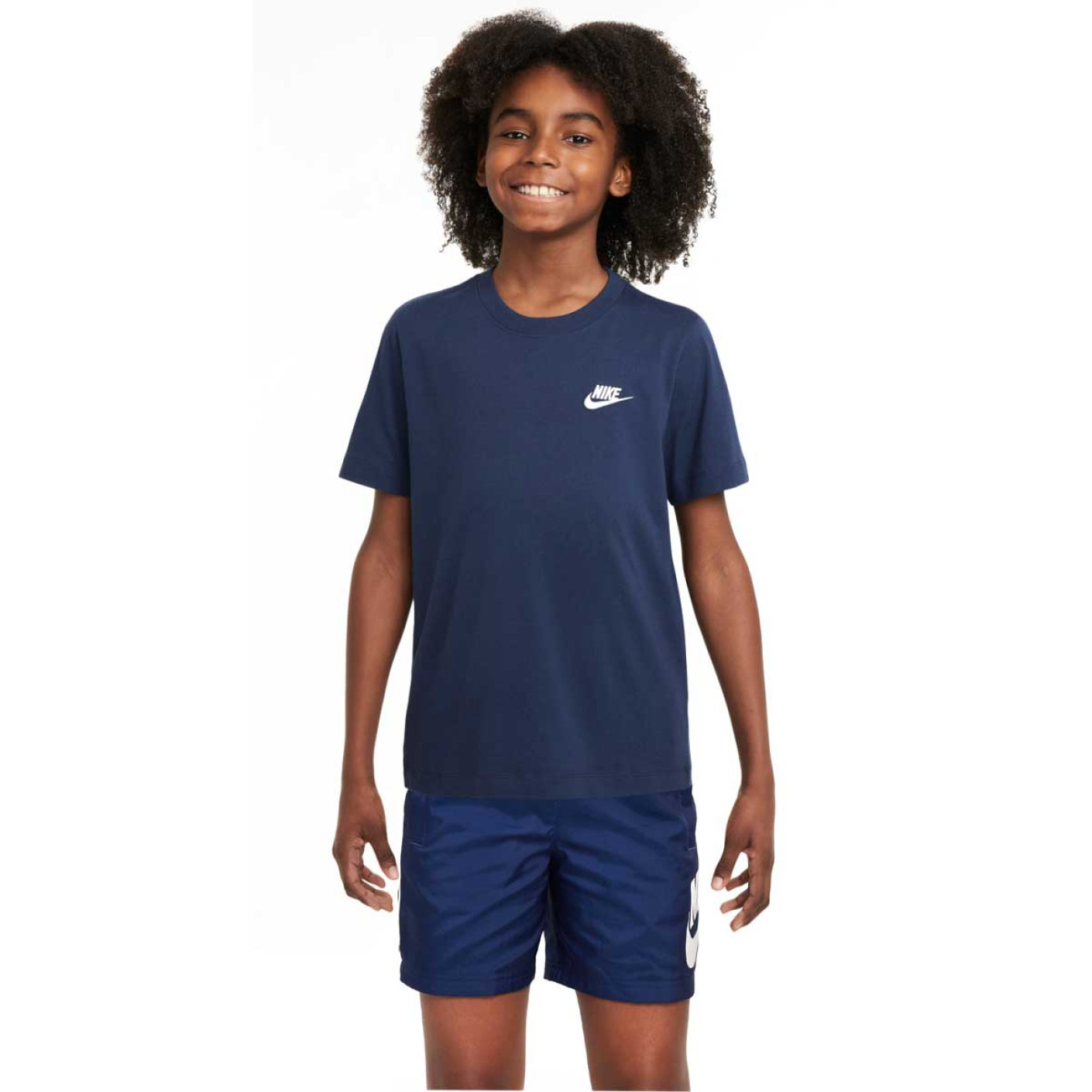 Nike Sportswear Club Ensemble d'Été Enfants Bleu Foncé Blanc