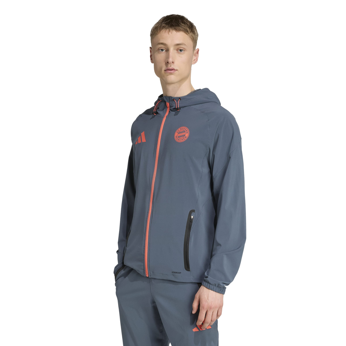 adidas Bayern Munich Vis Tech Veste 2025-2026 Gris Foncé Orange