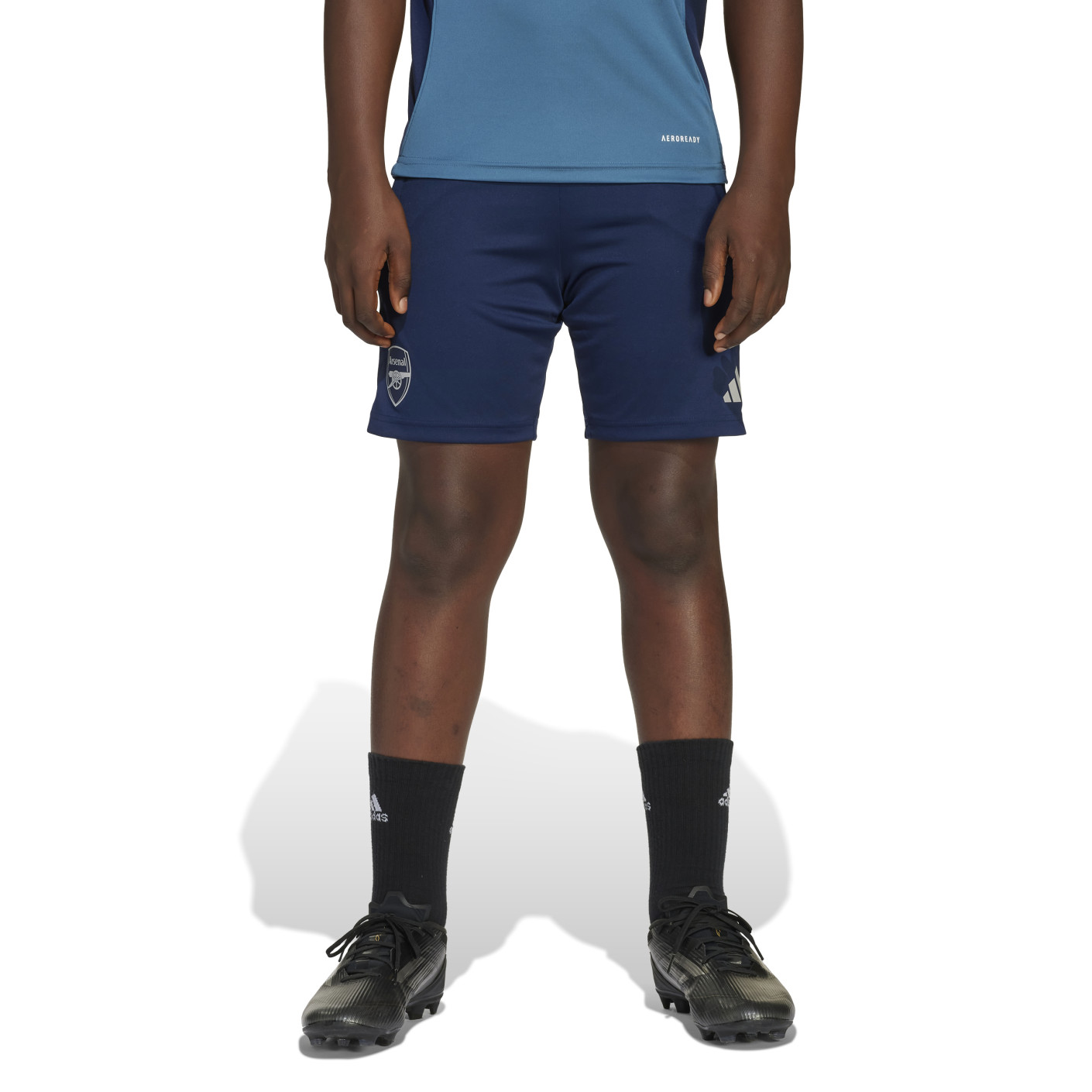 adidas Arsenal Short d'Entraînement 2025-2026 Enfants Bleu Foncé Bleu Blanc