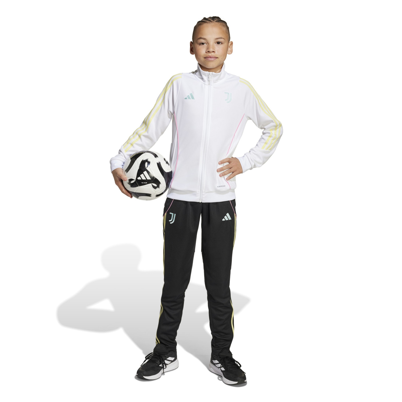 adidas Juventus Trainingspak Full-Zip 2025-2026 Kids Wit Zwart