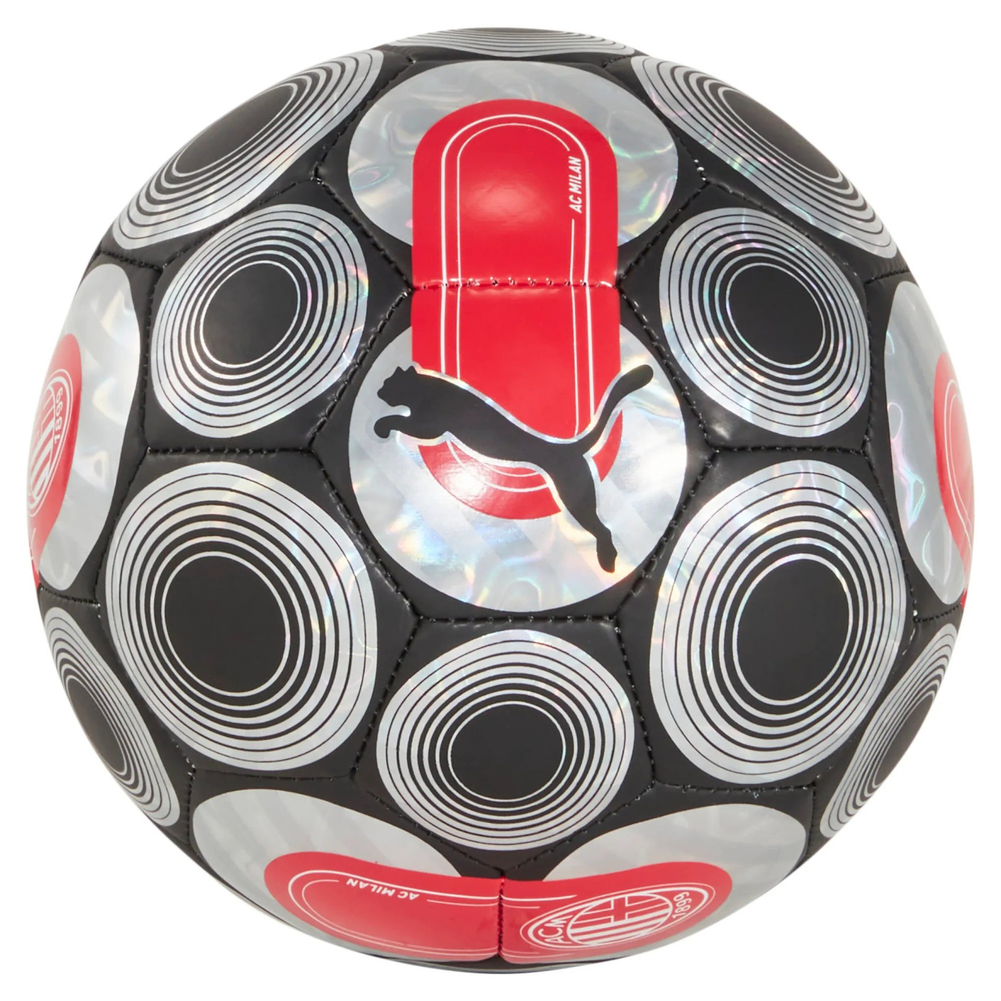 Ballon de football PUMA AC Milan Culture+ taille 5 noir argenté rouge