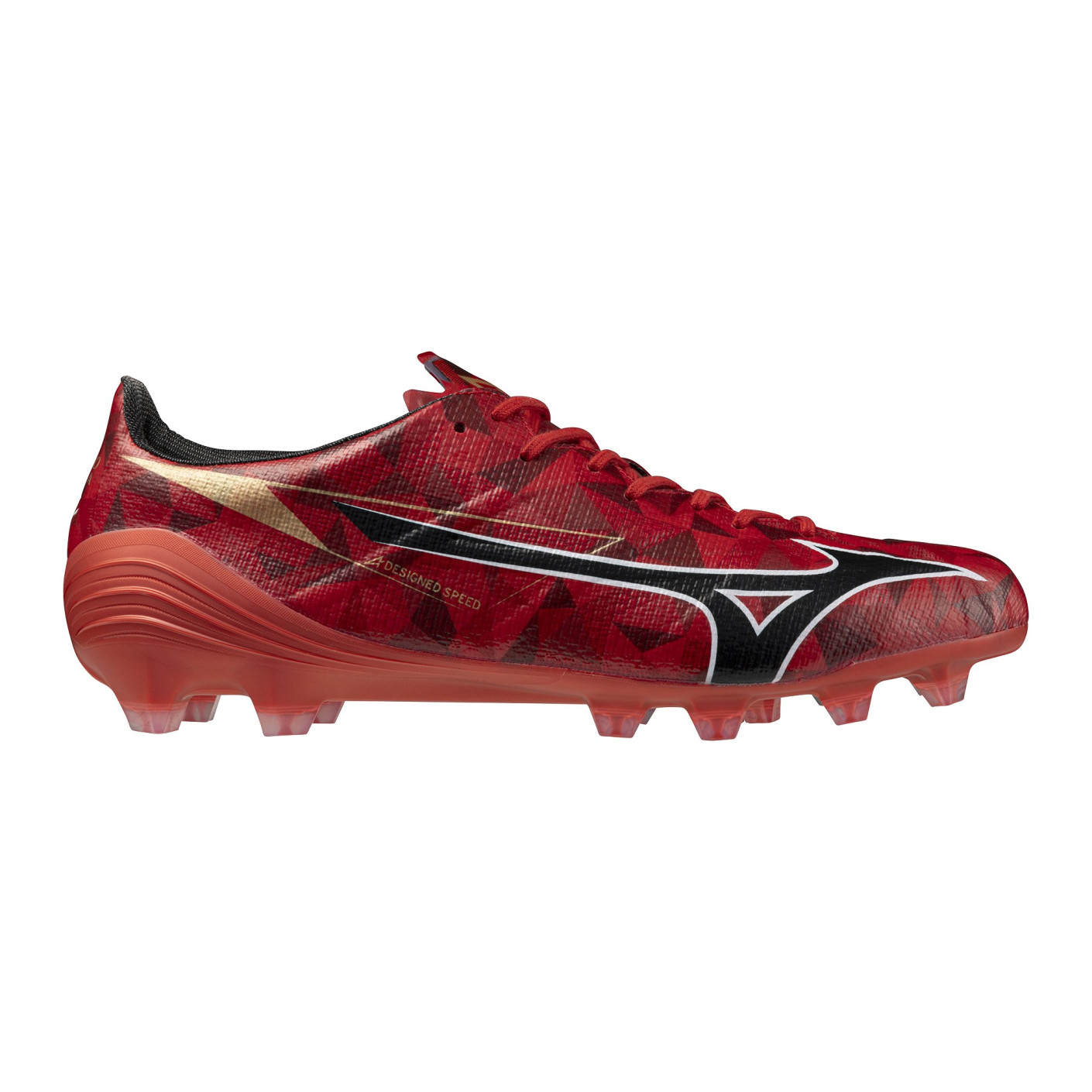 Mizuno Alpha II Japan Gras Voetbalschoenen (FG) Rood Zwart Zilver