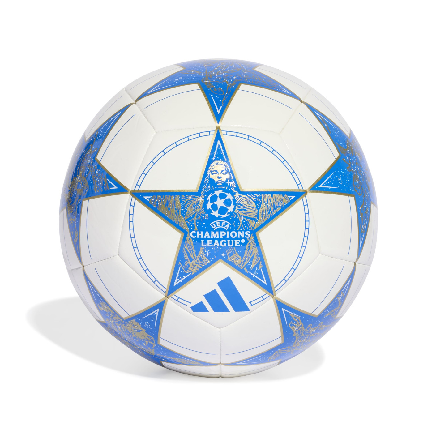 adidas UEFA Champions League Club Ballon de Foot Taille 5 2025-2026 Blanc Bleu Argenté