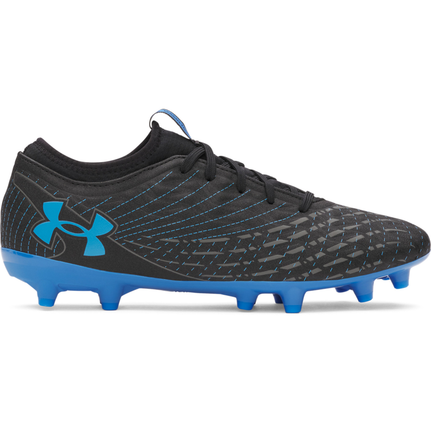 Under Armour Magnetico Select 5 Gazon Naturel Chaussures de Foot (FG) Noir Bleu