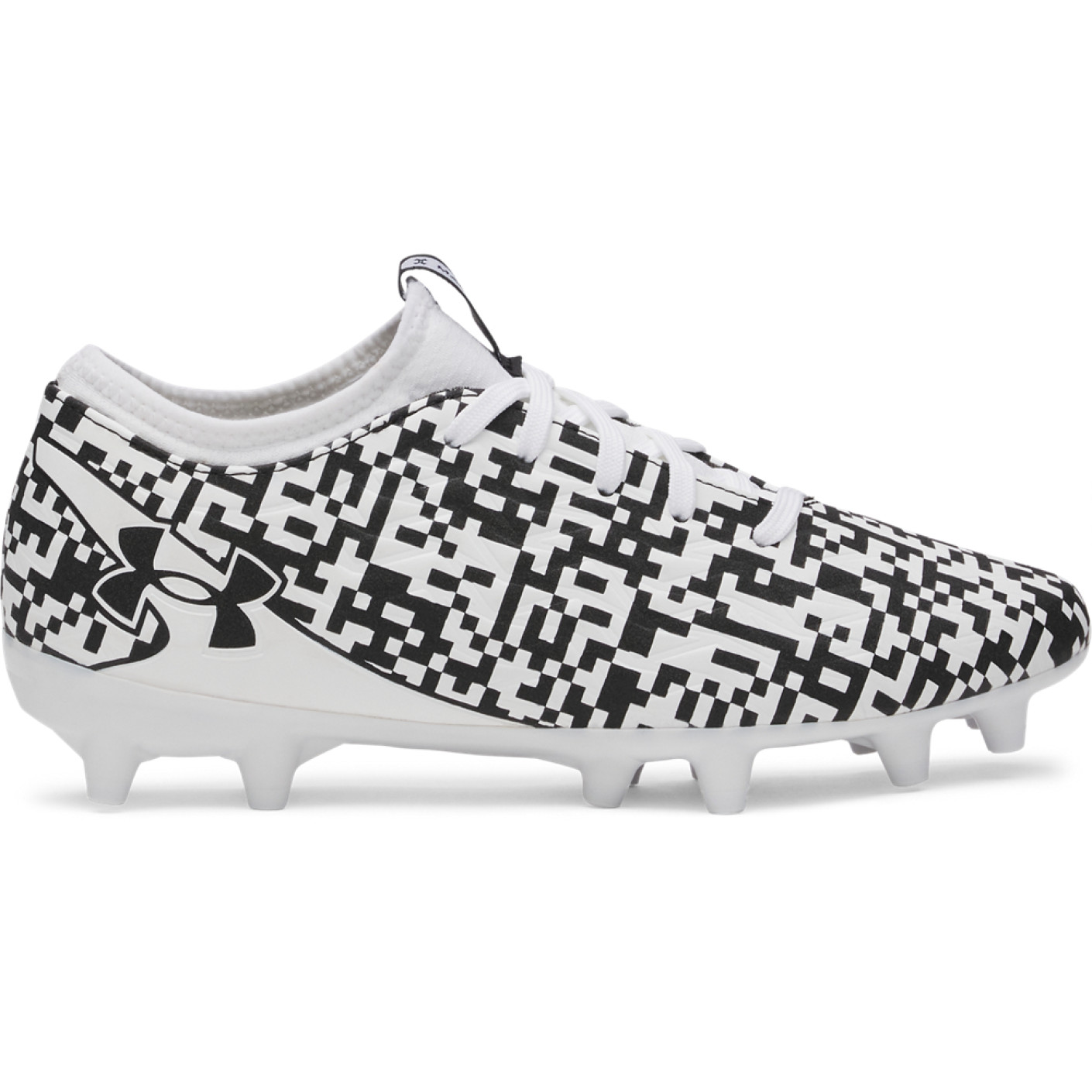 Under Armour Magnetico Select 5 Gras Voetbalschoenen (FG) Kids Zwart Wit