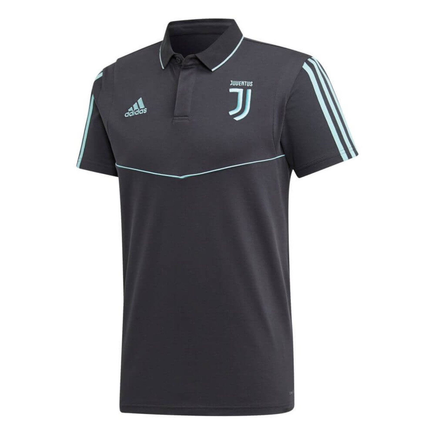 adidas Juventus Champions League College Polo 2019-2020 Donkergrijs Blauwgroen