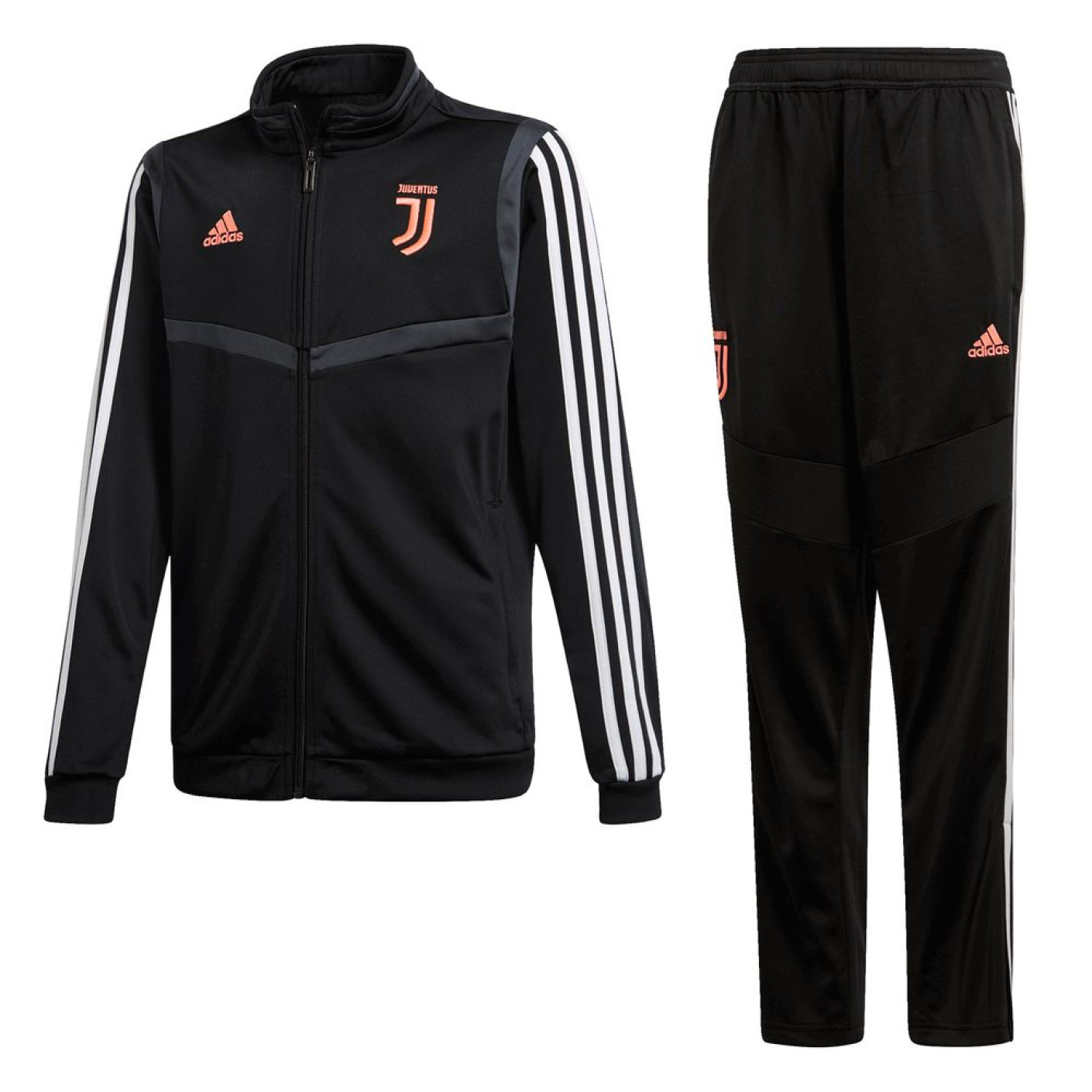 adidas Juventus Trainingspak 2019-2020 Kids Zwart Wit