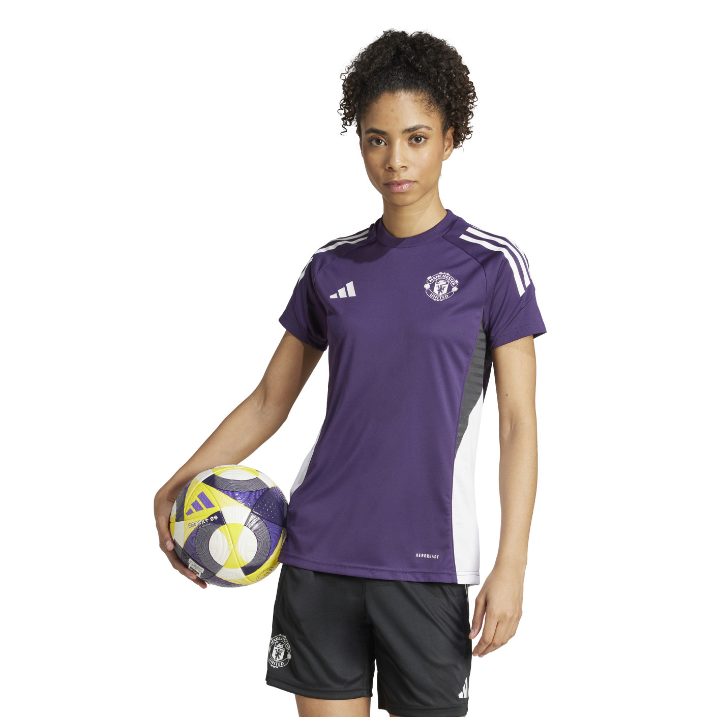 adidas Manchester United Ensemble Training 2025-2026 Femmes Mauve Noir Blanc