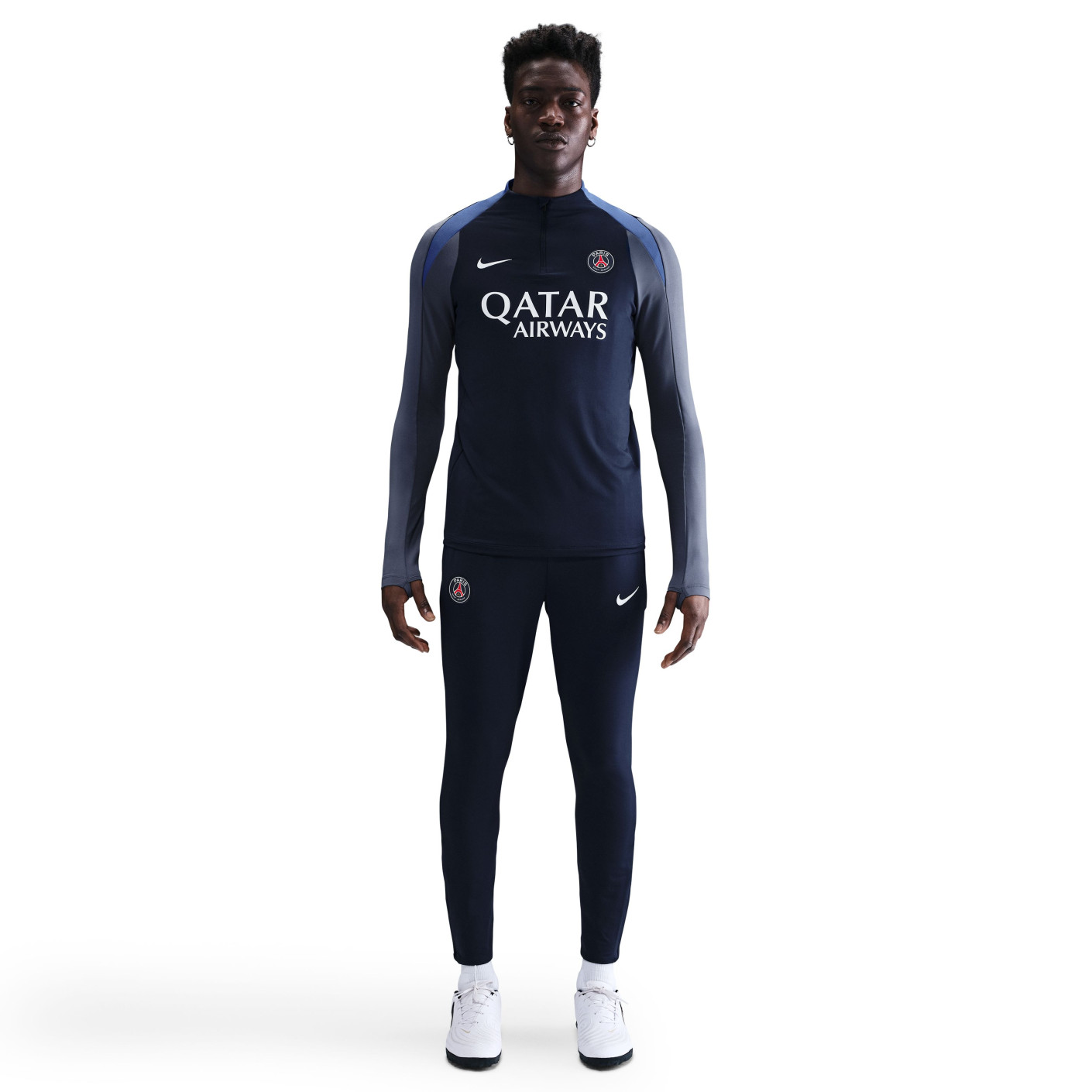 Nike Paris Saint-Germain Strike Trainingspak 1/4-Zip 2025-2026 Donkerblauw Blauw Wit