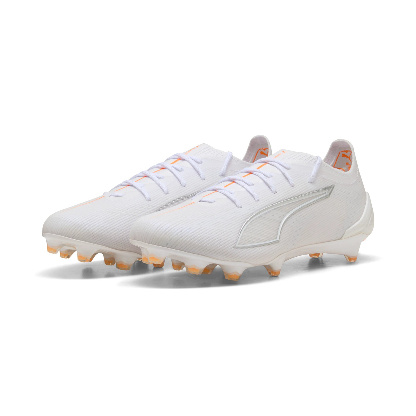 PUMA Ultra 6 Ultimate Gras Voetbalschoenen (FG) Wit Zilver Oranje