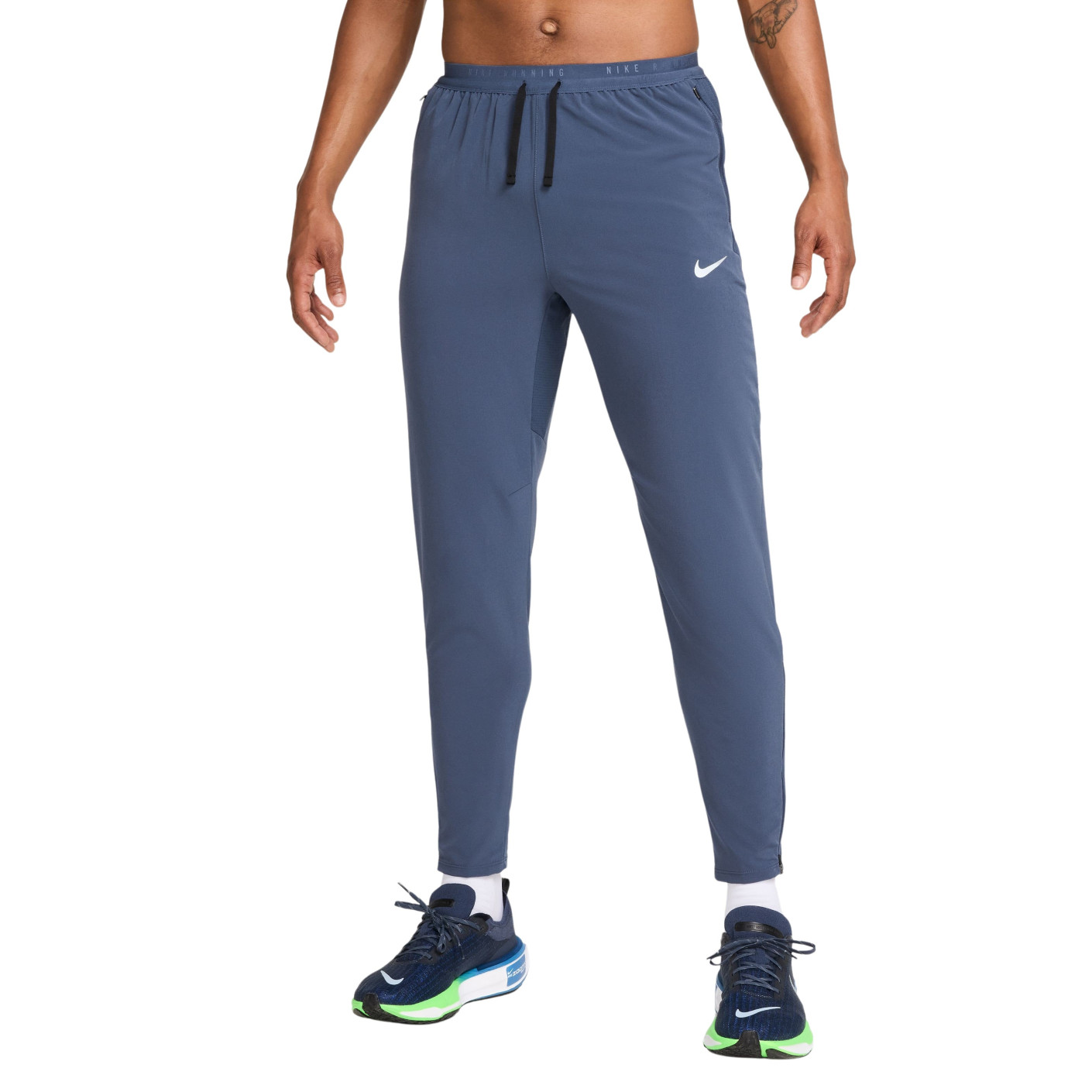 Pantalon d'entraînement tissé Nike Stride bleu foncé argenté