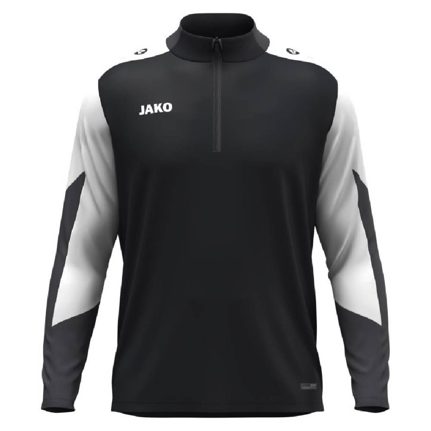JAKO Dynamic Haut d'Entraînement 1/4-Zip Enfants Noir Blanc Gris