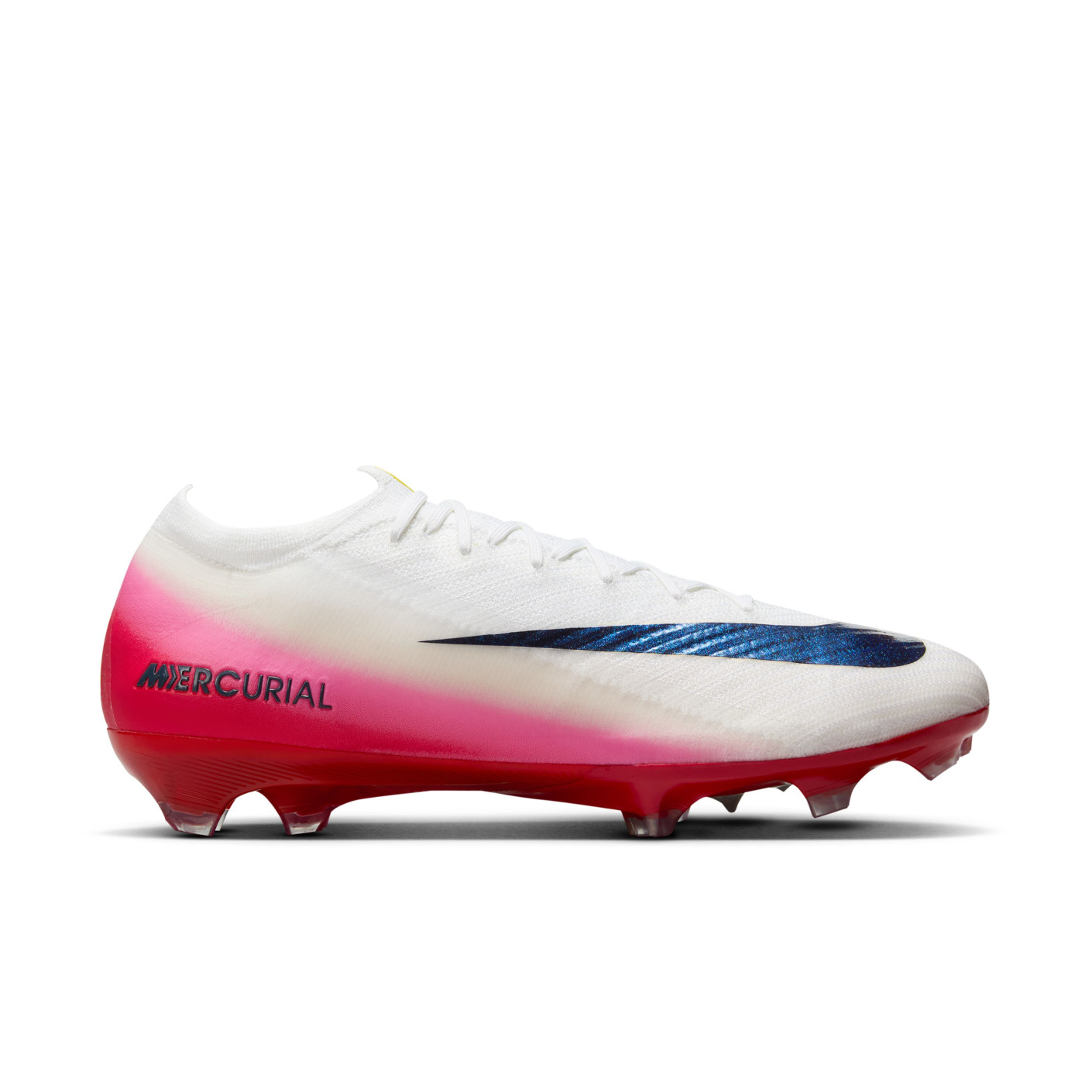 Nike Zoom Mercurial Vapor 16 Elite Gazon Naturel Chaussures de Foot (FG) Blanc Rouge Noir