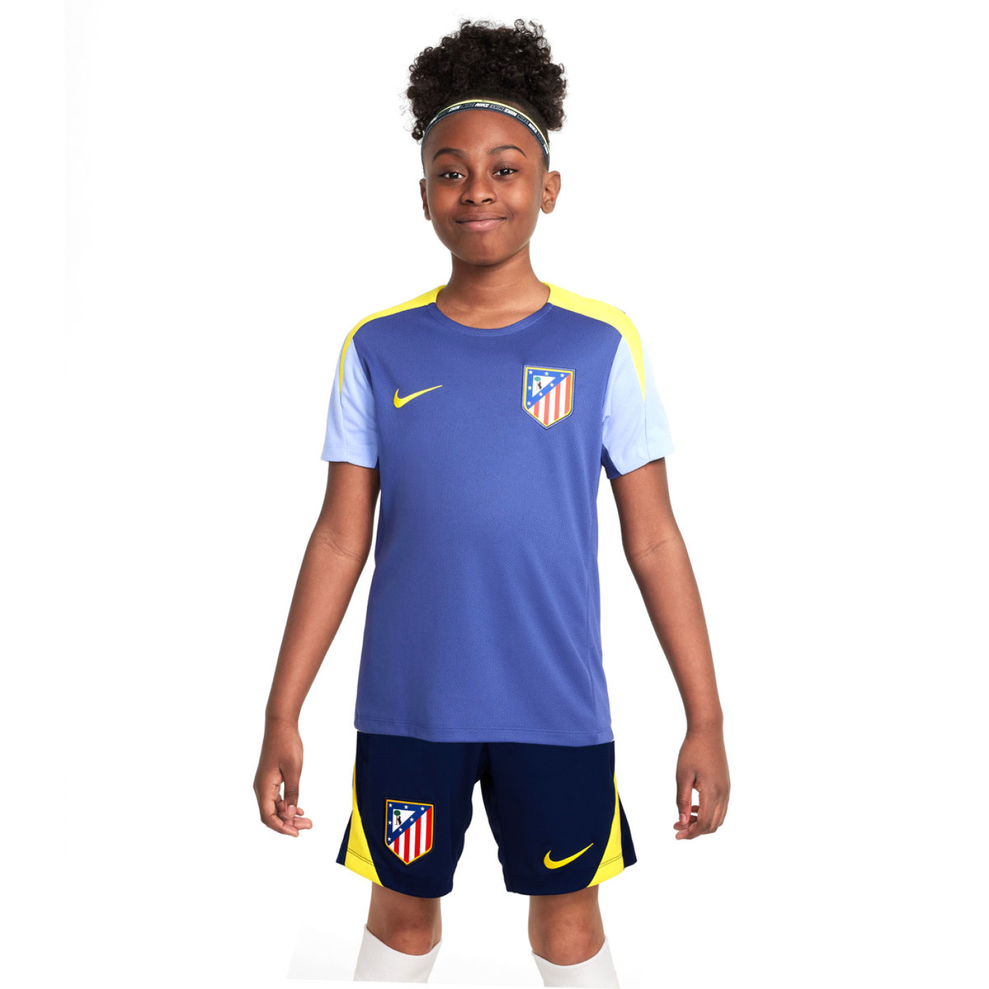 Nike Atletico Madrid Strike Trainingsset 2025-2026 Kids Donkerpaars Donkerblauw Geel