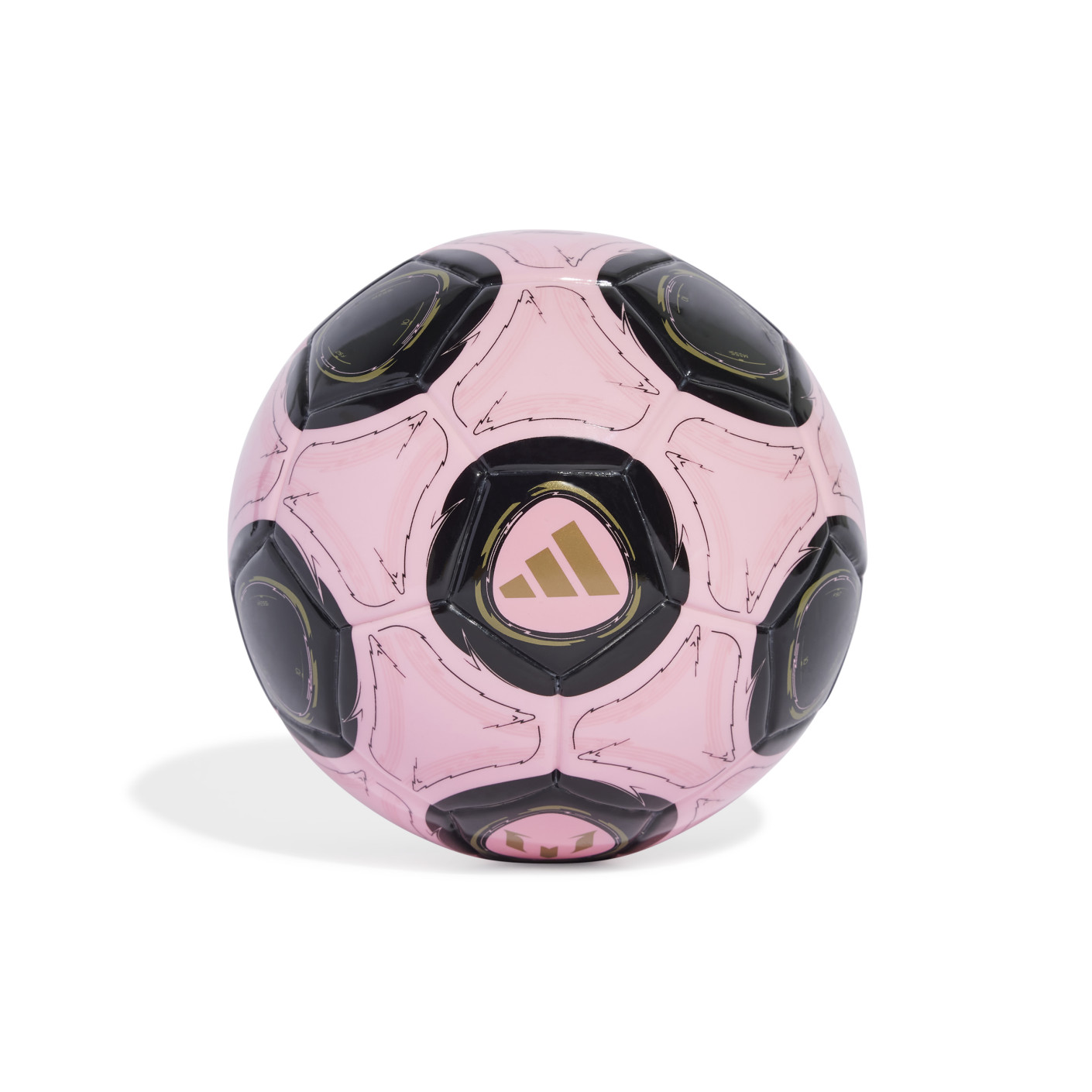 Mini ballon de football adidas Messi taille 1 rose noir doré