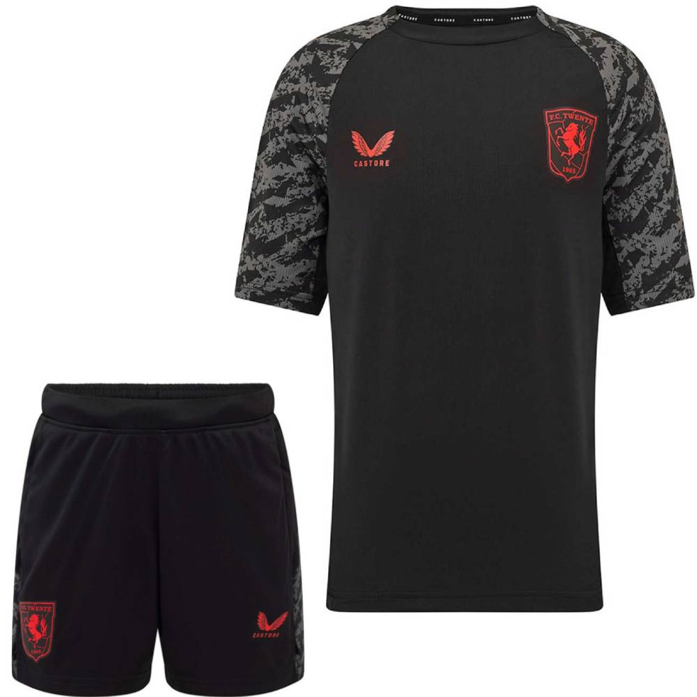 Kit d'entraînement Castore FC Twente 2025-2026 pour Enfants, noir