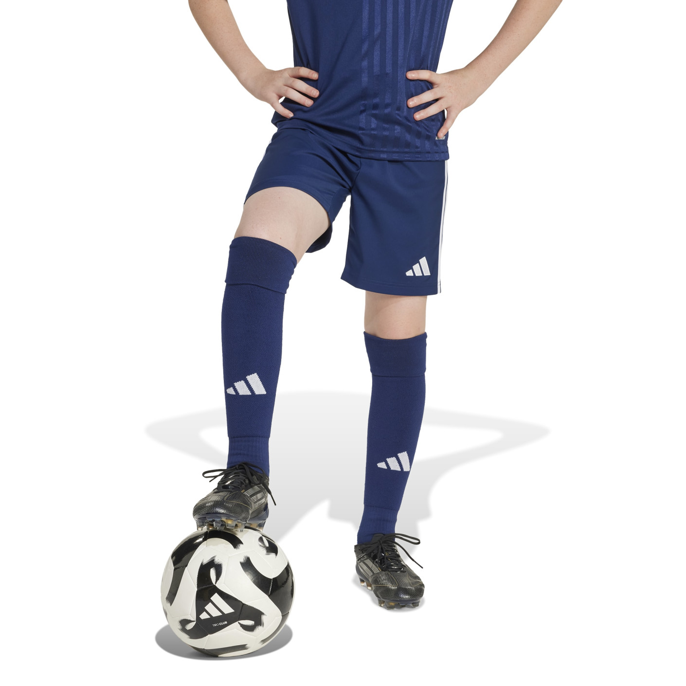 Short de football adidas Tastigo 25 pour Enfants, bleu foncé et blanc
