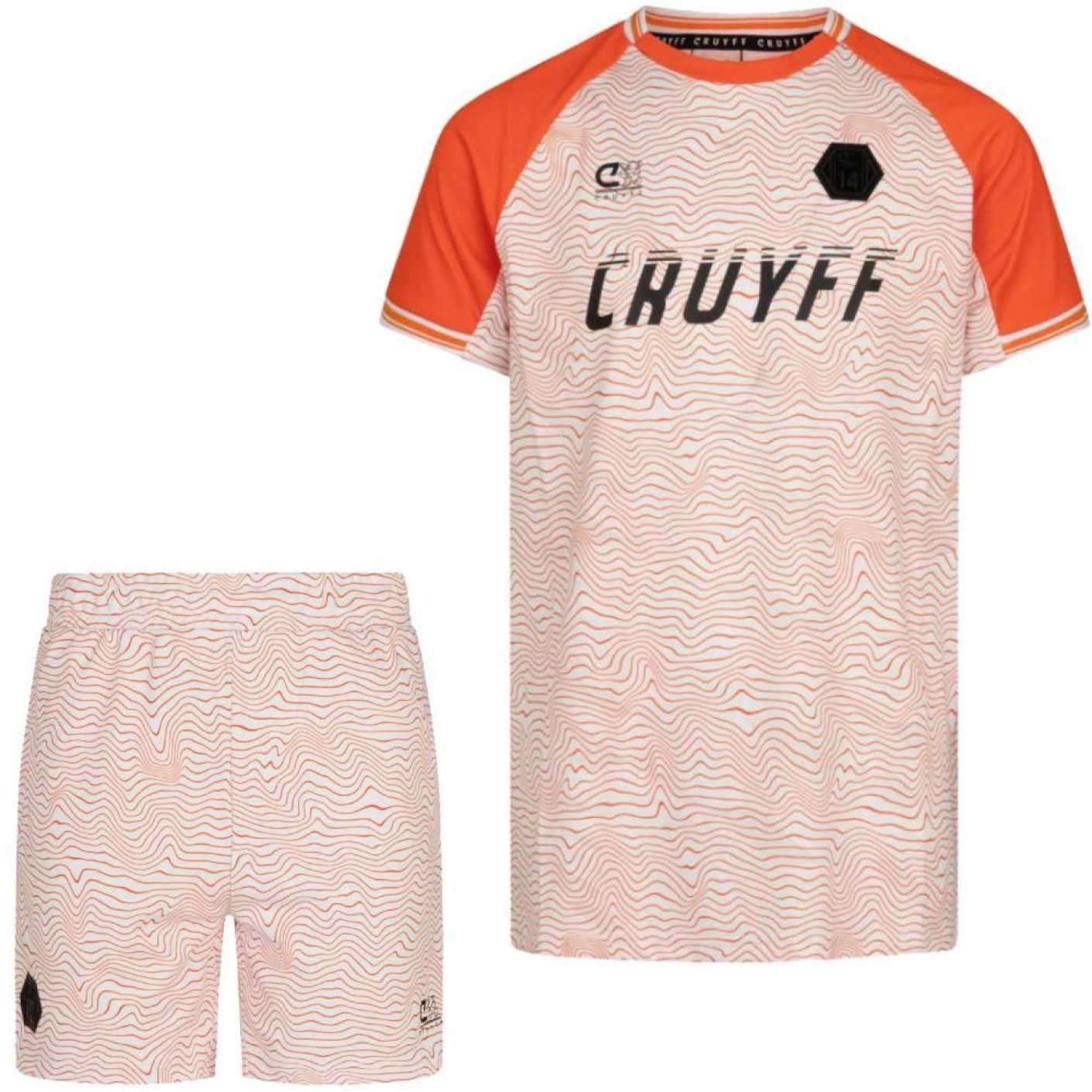 Ensemble d'été Cruyff Icone pour Enfants, orange et blanc