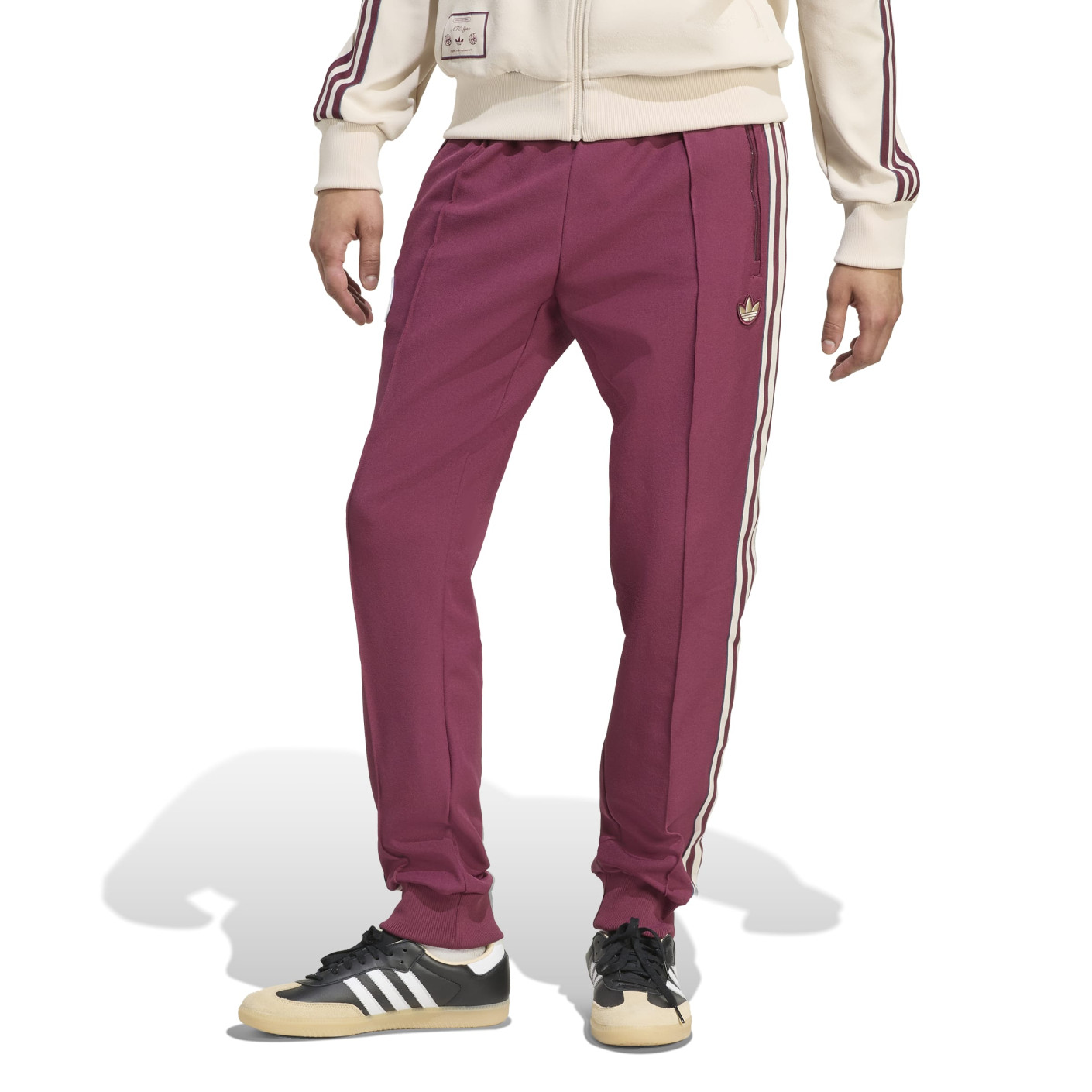 adidas Ajax Terrace Icons Pantalon d'Entraînement Bordeaux Beige Bleu