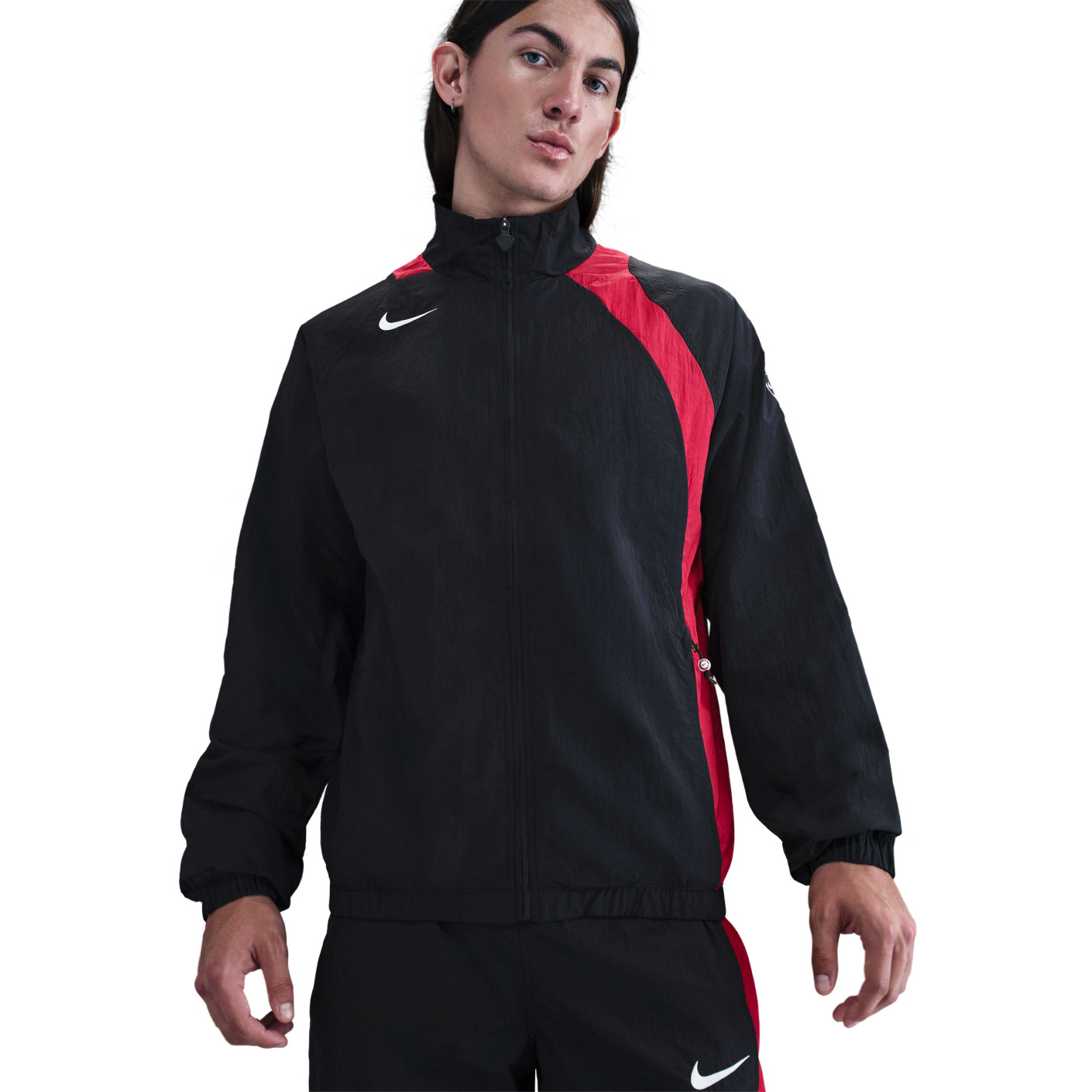Nike Total 90 Veste d'Entraînement Woven Noir Rouge Blanc