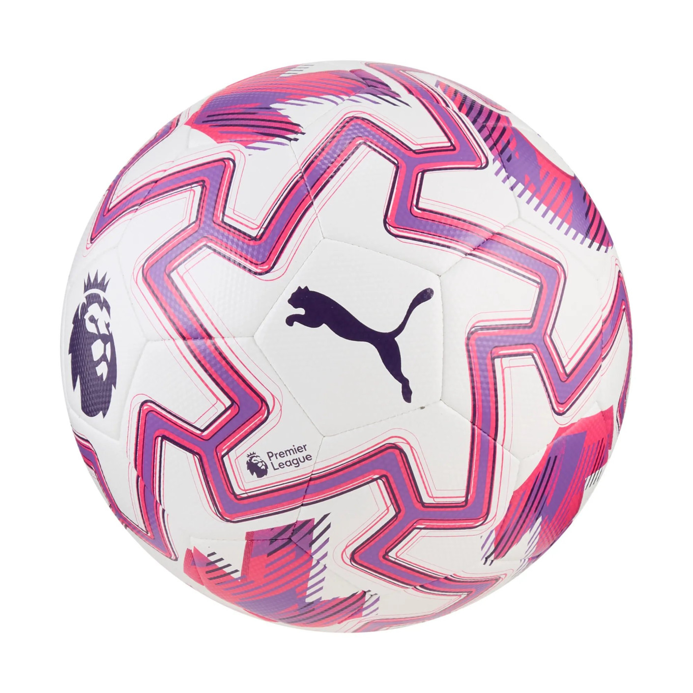 PUMA Orbita Cup Premier League Brilliance Voetbal Wit Roze Paars