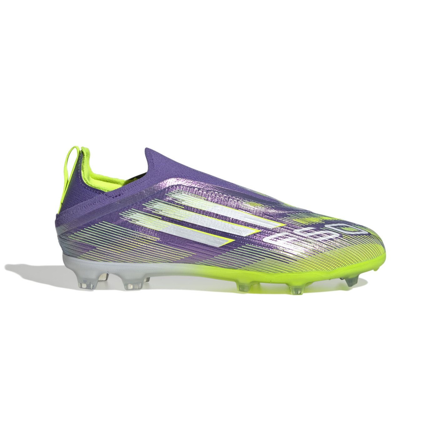 adidas F50 Elite Veterloze Gras Voetbalschoenen (FG) Kids Paars Wit Neongeel