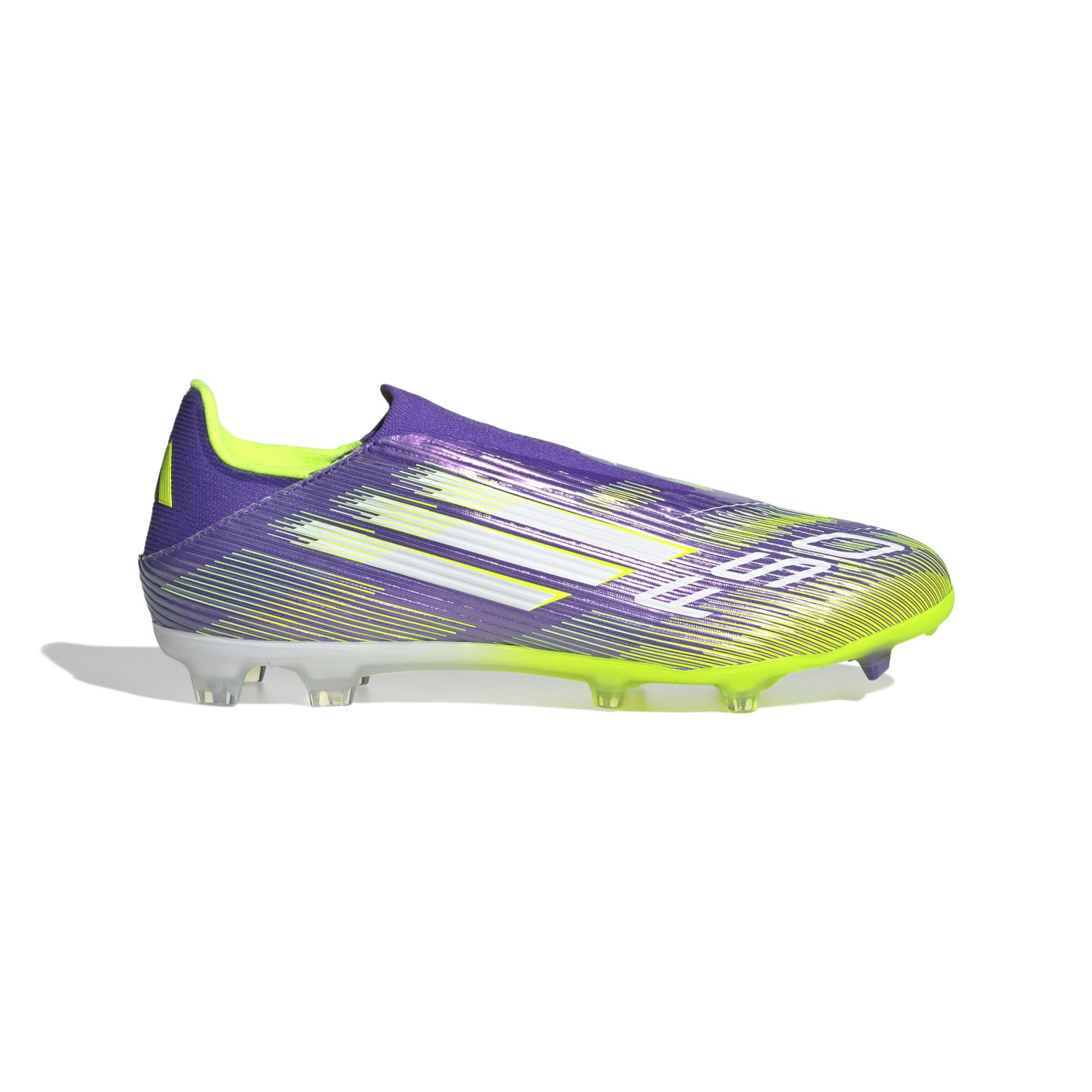 adidas F50 League Veterloze Gras / Kunstgras Voetbalschoenen (MG) Paars Wit Neongeel