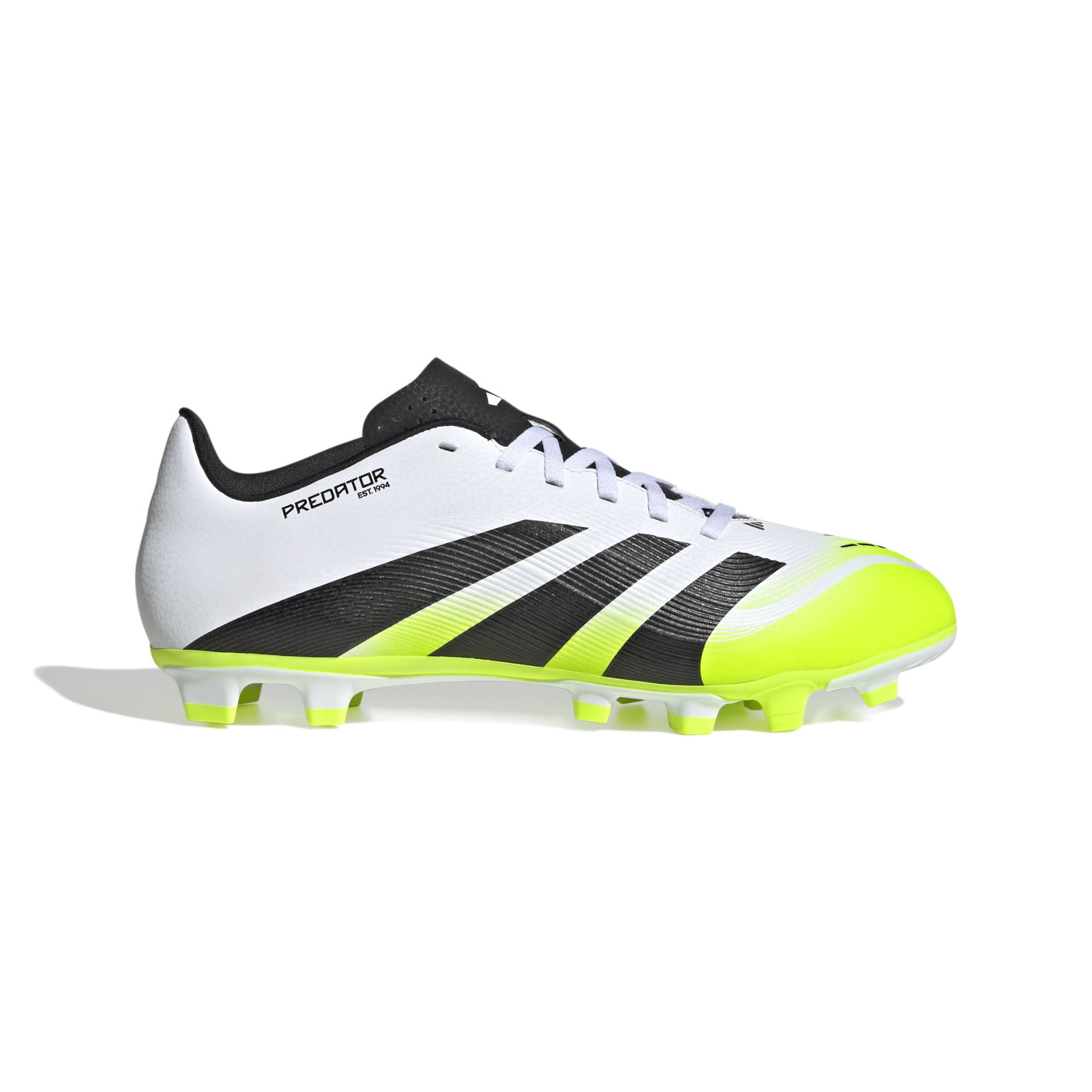 adidas Predator Club Gazon Naturel Gazon Artificiel Chaussures de Foot (MG) Blanc Noir Néon Jaune
