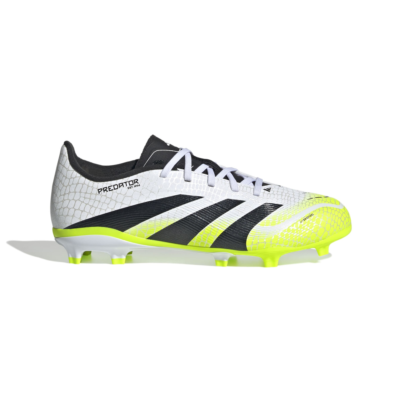 adidas Predator League Gras / Kunstgras Voetbalschoenen (MG) Kids Wit Zwart Neongeel