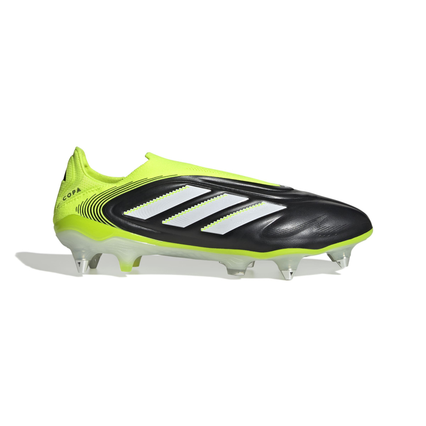 adidas Copa Pure III Elite Veterloze IJzeren-Nop Voetbalschoenen (SG) Zwart Wit Neongeel