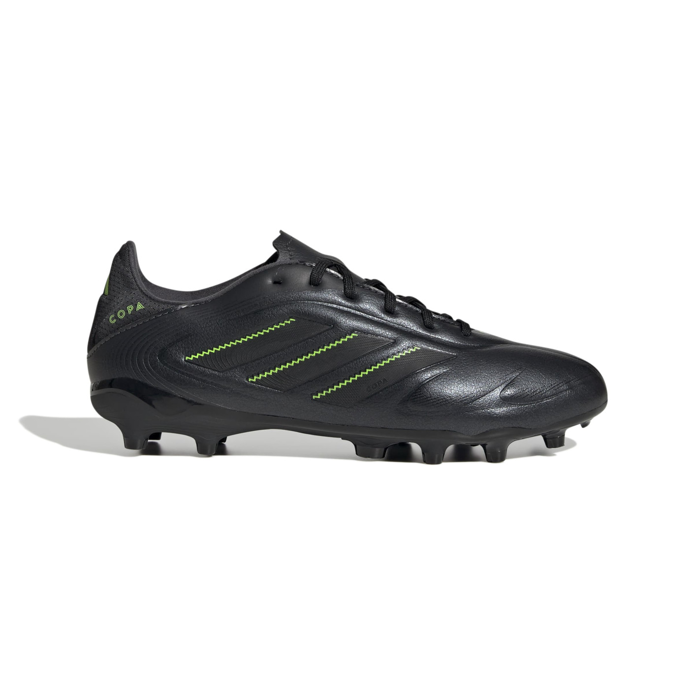 adidas Copa Pure III League Gazon Naturel Artificiel Chaussures de Foot (MG) Enfants Noir Gris Foncé Vert