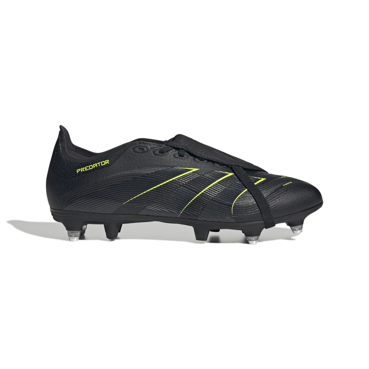 adidas Predator League FT Crampons Vissés Chaussures de Foot (SG) Noir Gris Foncé Jaune Néon