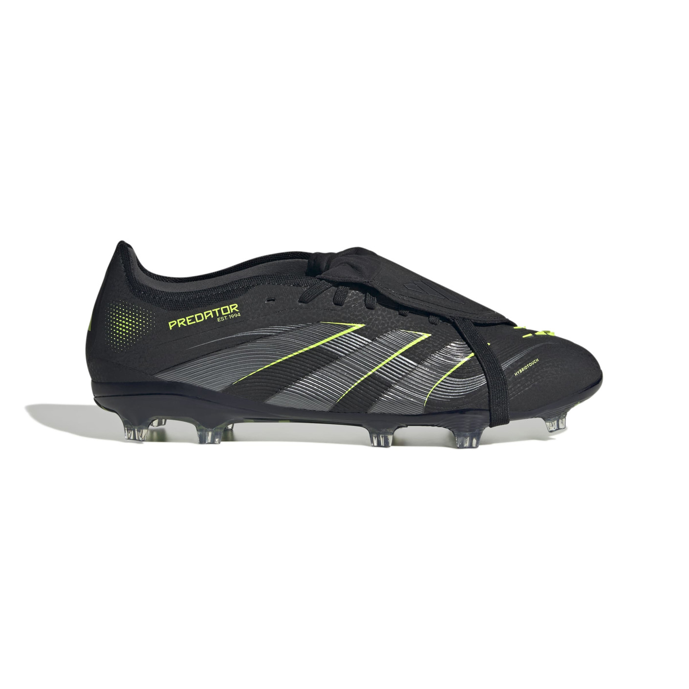 adidas Predator Pro FT Gras Voetbalschoenen (FG) Zwart Donkergrijs Neongeel