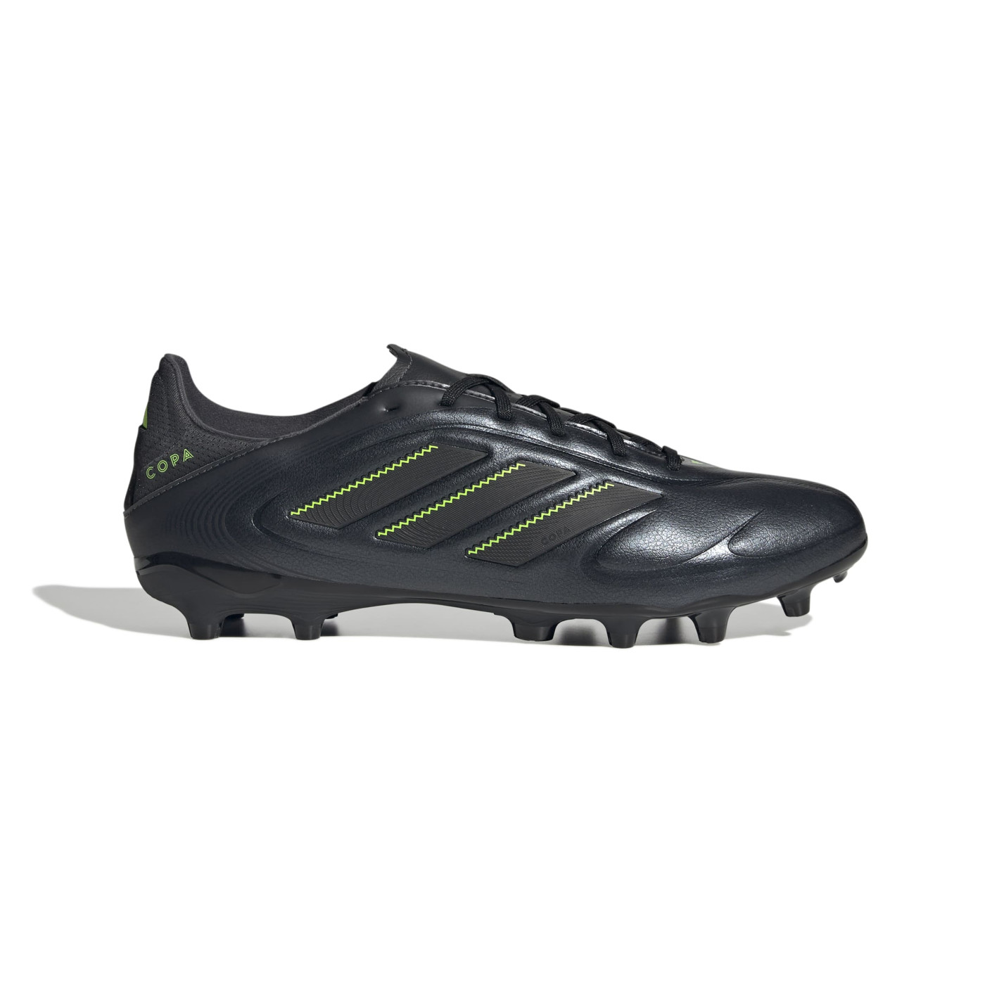 adidas Copa Pure III League Gazon Naturel Artificiel Chaussures de Foot (MG) Noir Gris Foncé Vert