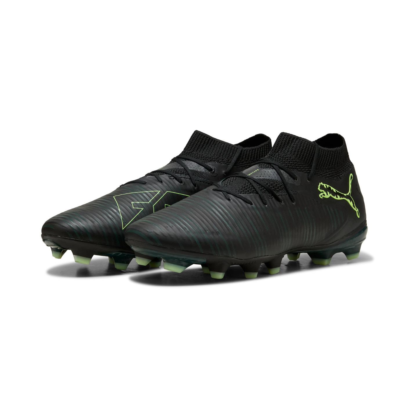 PUMA Future 8 Pro Gras / Kunstgras Voetbalschoenen (MG) Zwart Donkergroen Lichtgroen
