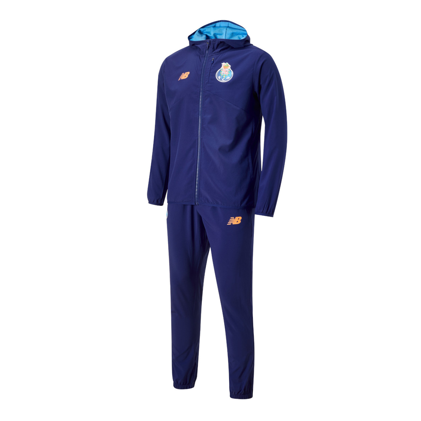 New Balance FC Porto Travel Survêtement Full-Zip Hooded 2025-2026 Bleu Foncé Orange