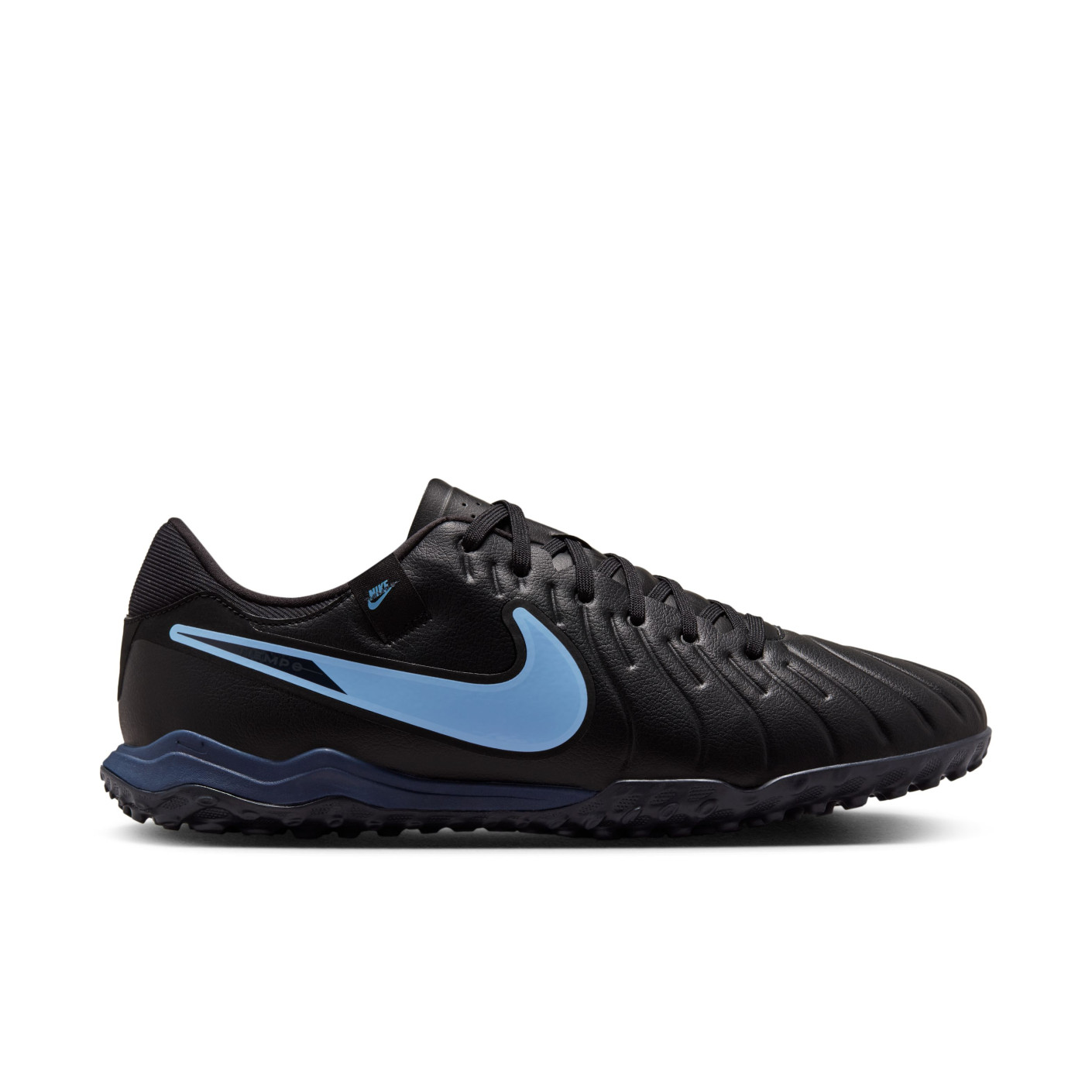 Nike Tiempo Legend 10 Academy Turf Chaussures de Foot (TF) Noir Bleu Clair