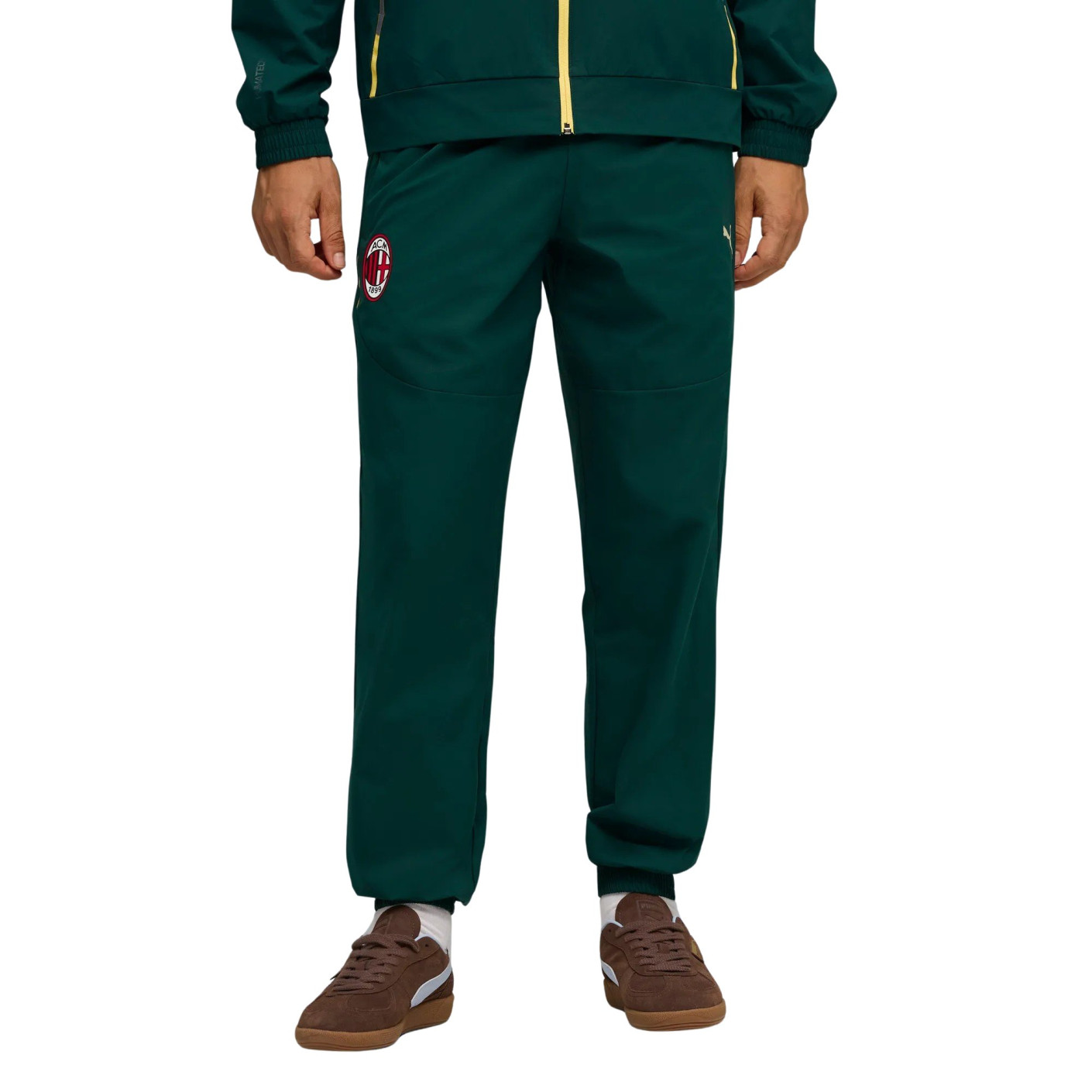 PUMA AC Milan Pumatech Pantalon d'Entraînement Woven 2025-2026 Vert Foncé