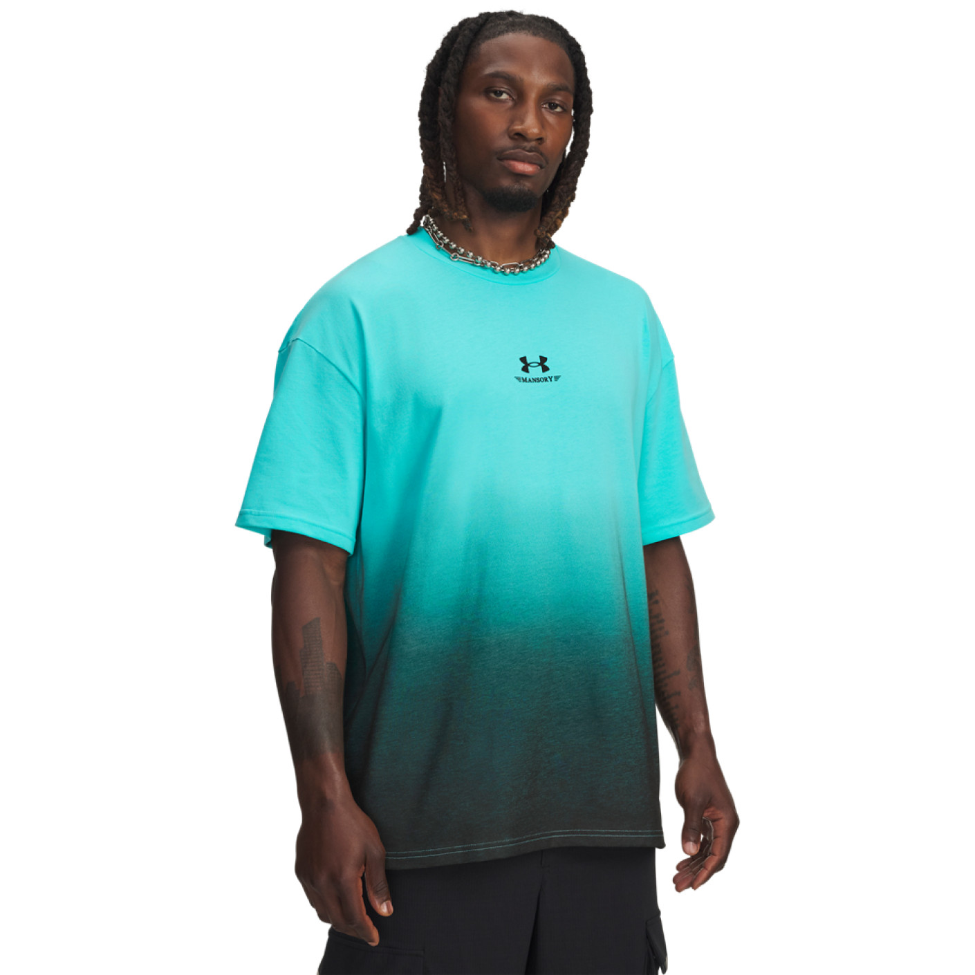 Under Armour x Mansory Fade Trainingsshirt Turquoise Zwart
