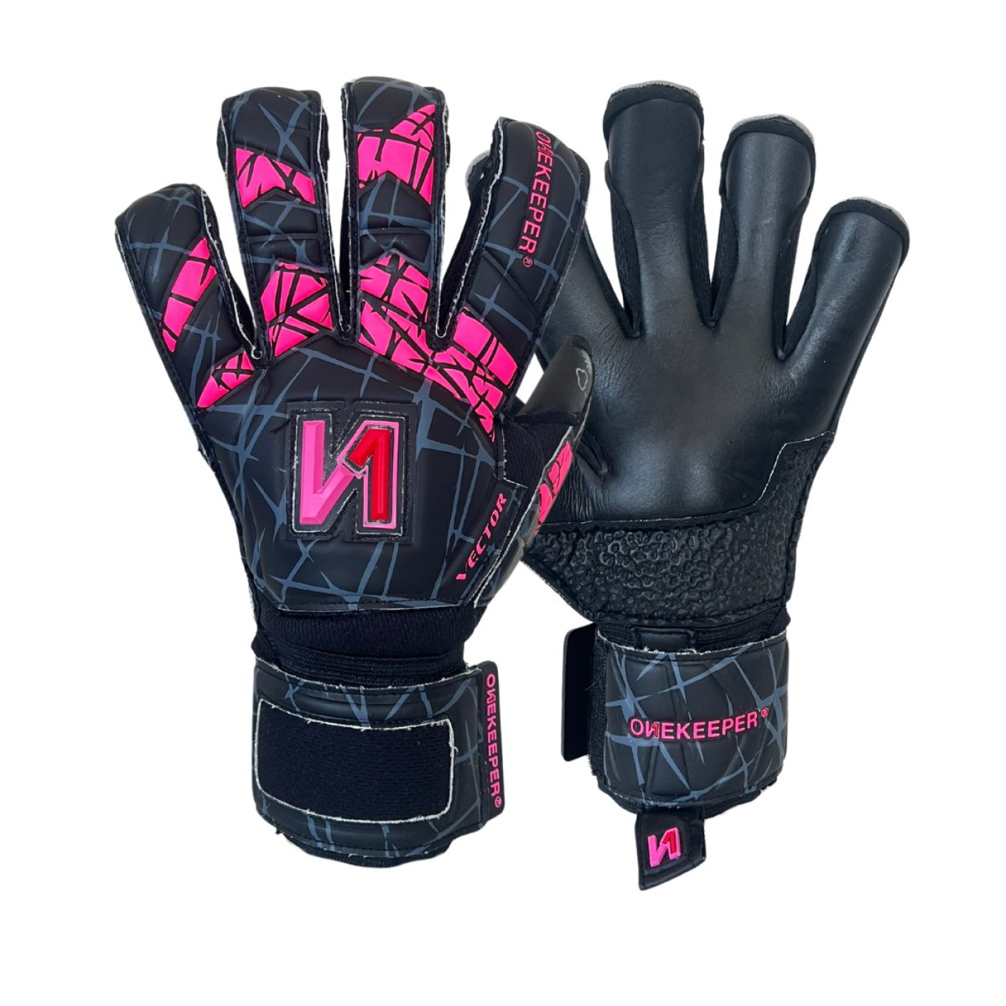 Onekeeper Vector Evolution Keepershandschoenen Kids Zwart Roze Rood