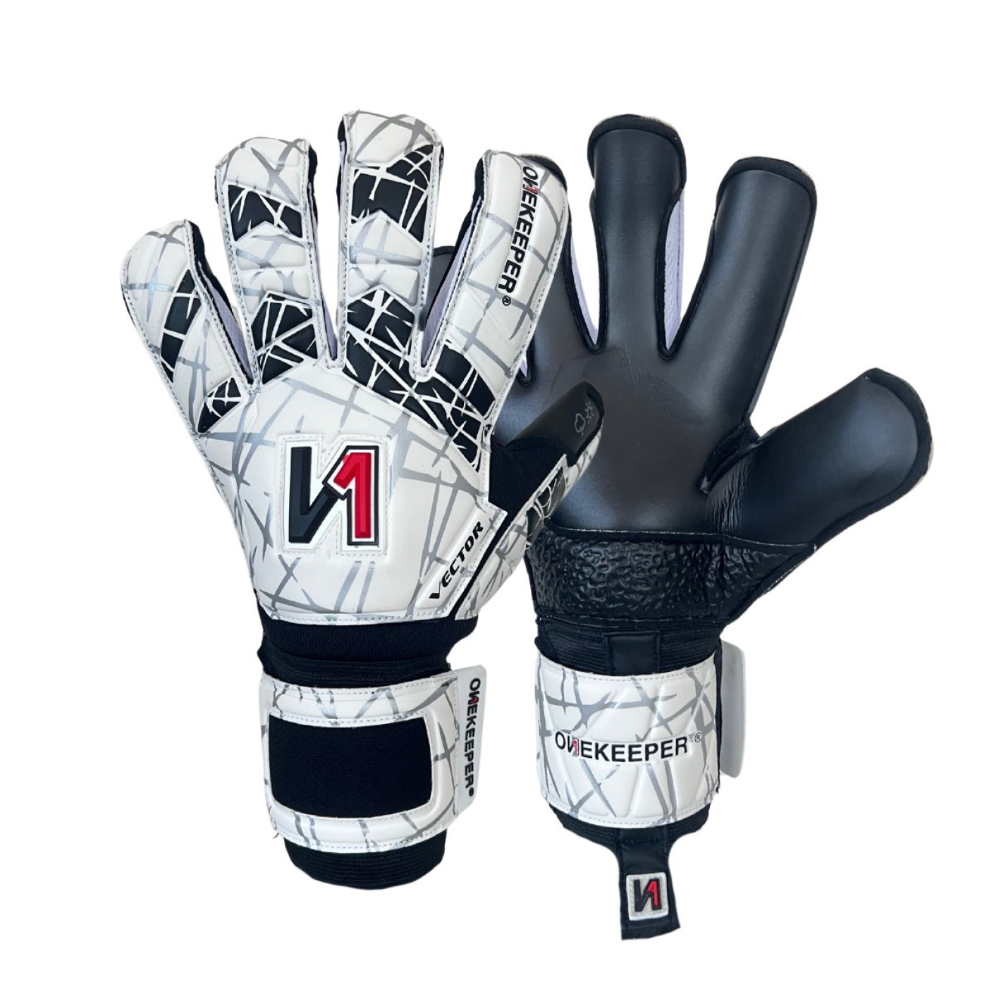 Onekeeper Vector Evolution Keepershandschoenen Wit Zwart Rood
