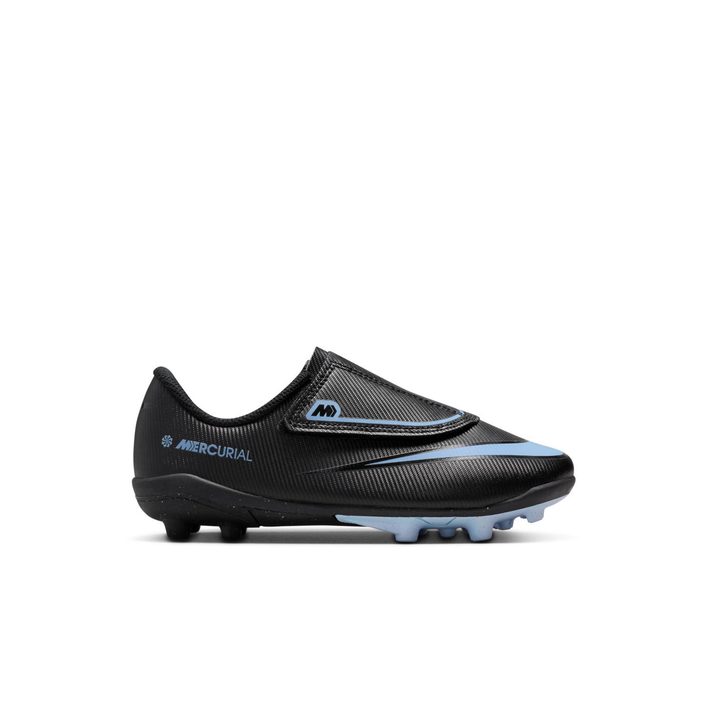 Nike Mercurial Vapor 16 Club Gazon Naturel Gazon Artificiel Chaussures de Foot (MG) Tout-Petits Noir Bleu Clair