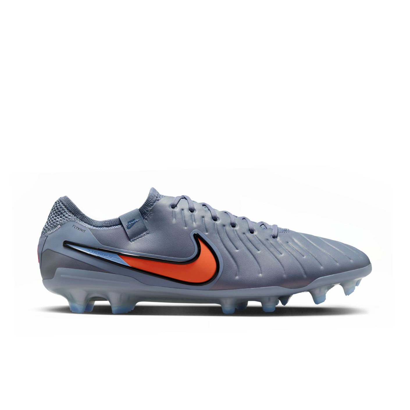 Nike Tiempo Legend 10 Elite Gazon Naturel Chaussures de Foot (FG) Bleu Clair Rouge Vif Noir